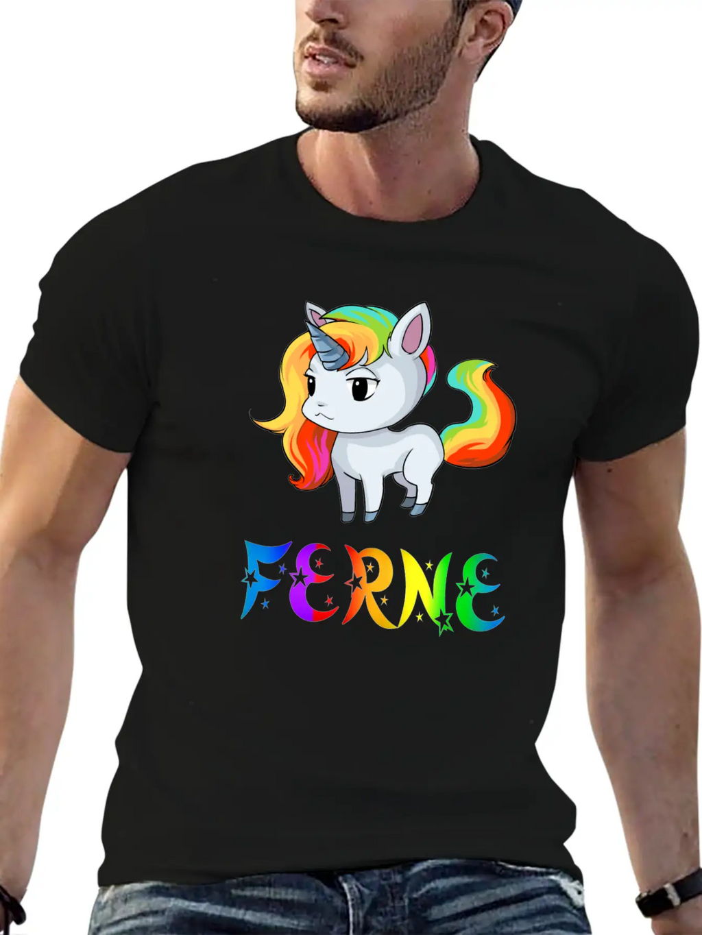 Ferne Unicorn Stylish Everyday T-Shirt – Unisex Basic Cotton Tee