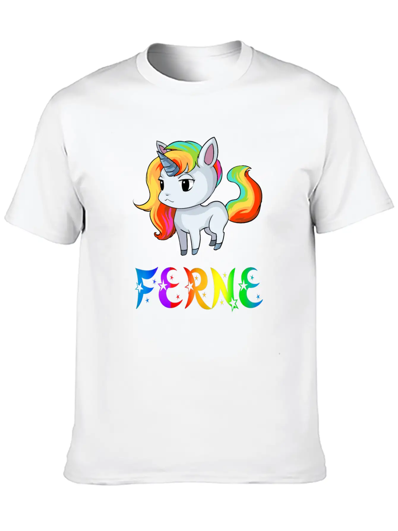 Ferne Unicorn Stylish Everyday T-Shirt – Unisex Basic Cotton Tee