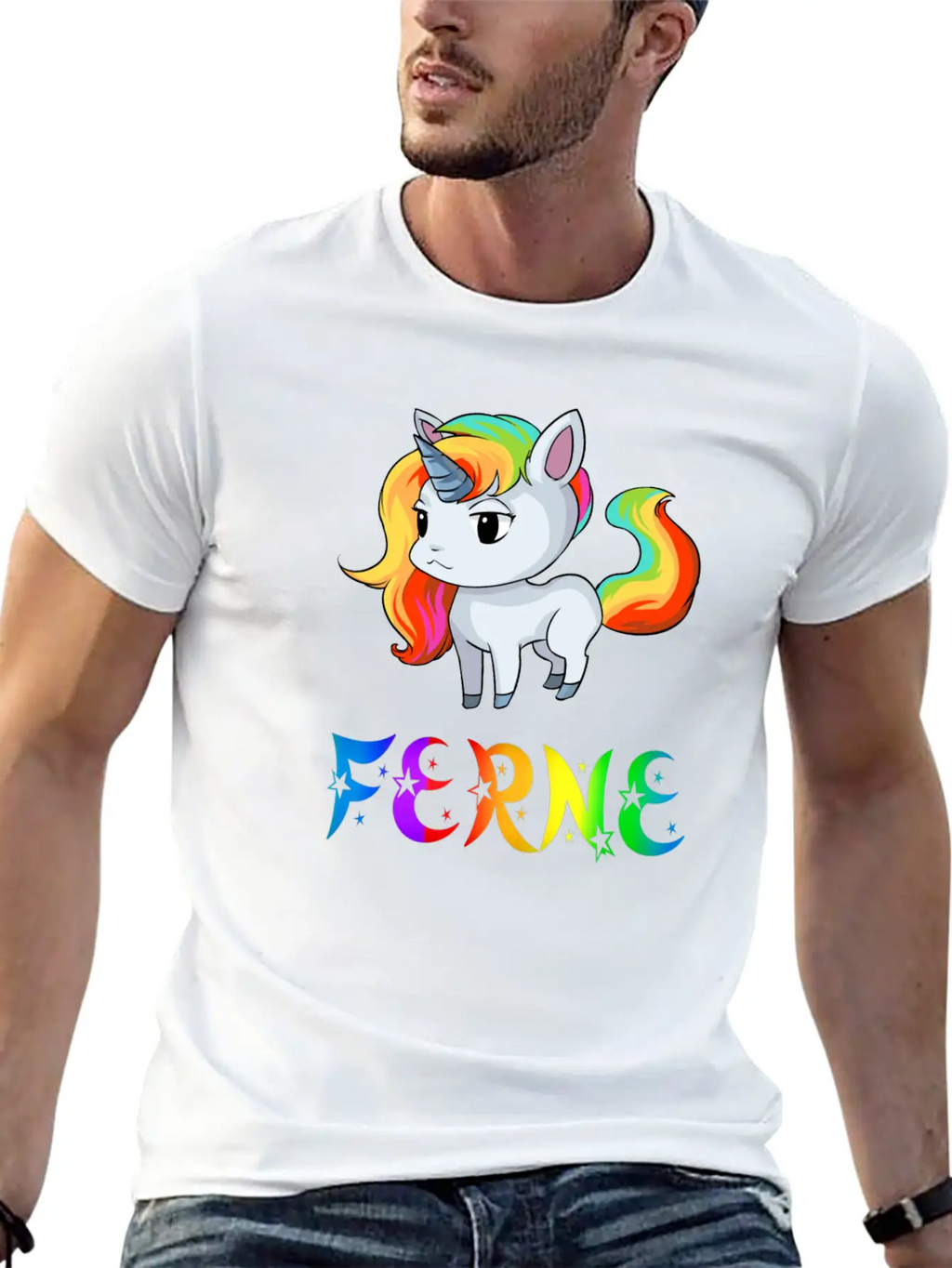 Ferne Unicorn Stylish Everyday T-Shirt – Unisex Basic Cotton Tee