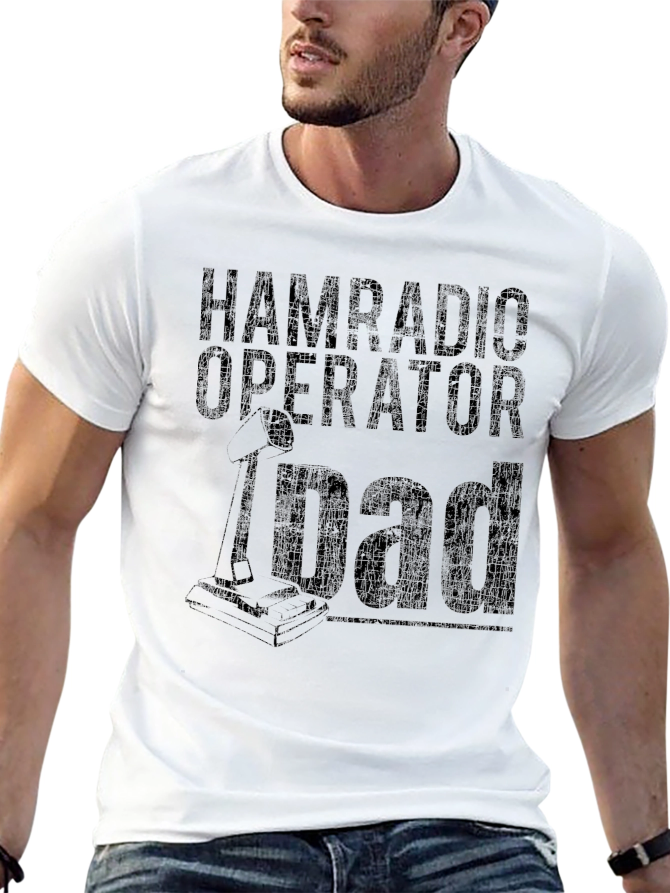 Ham Radio Operator Dad T-Shirt - Black