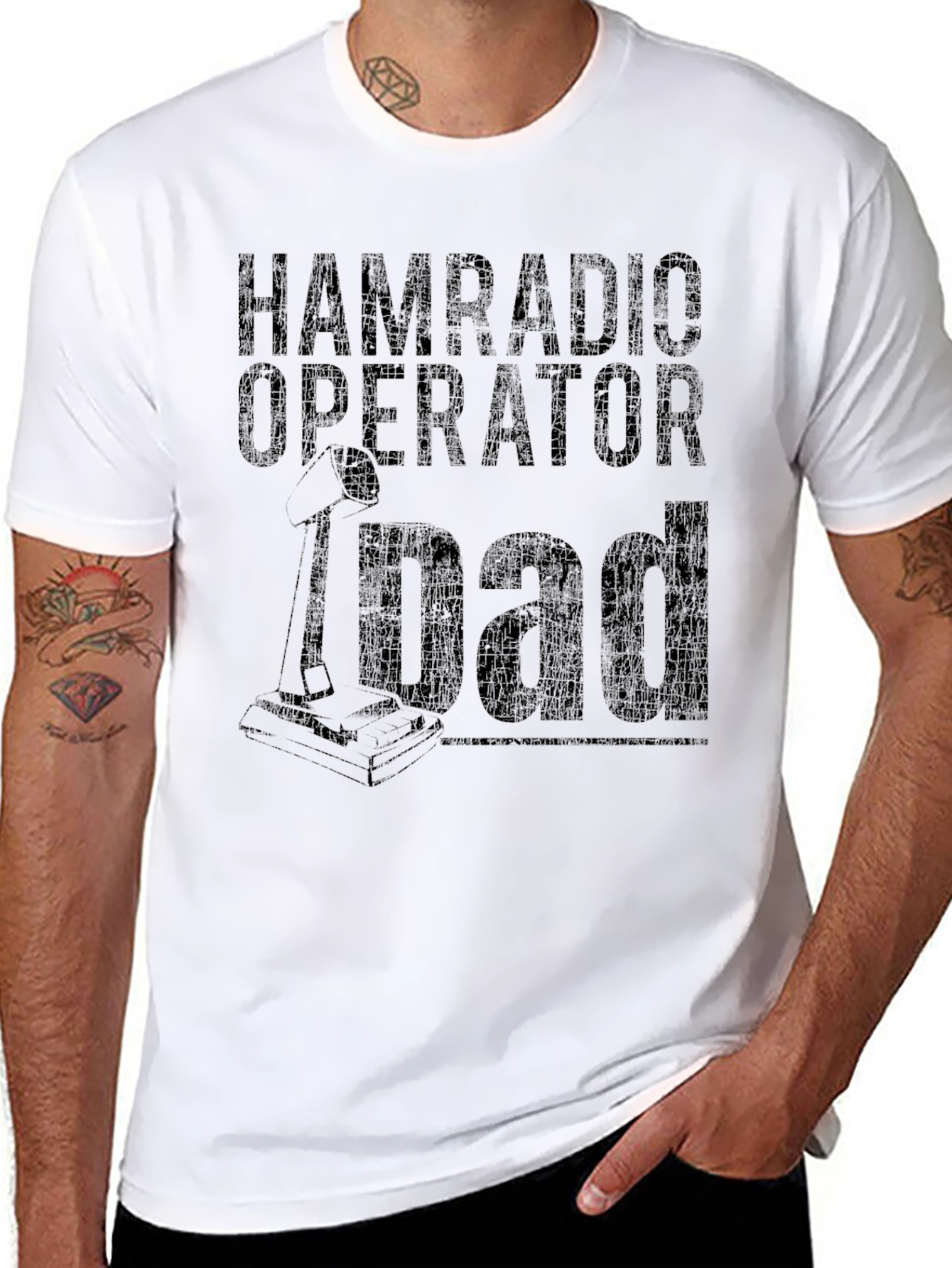 Ham Radio Operator Dad T-Shirt - Black