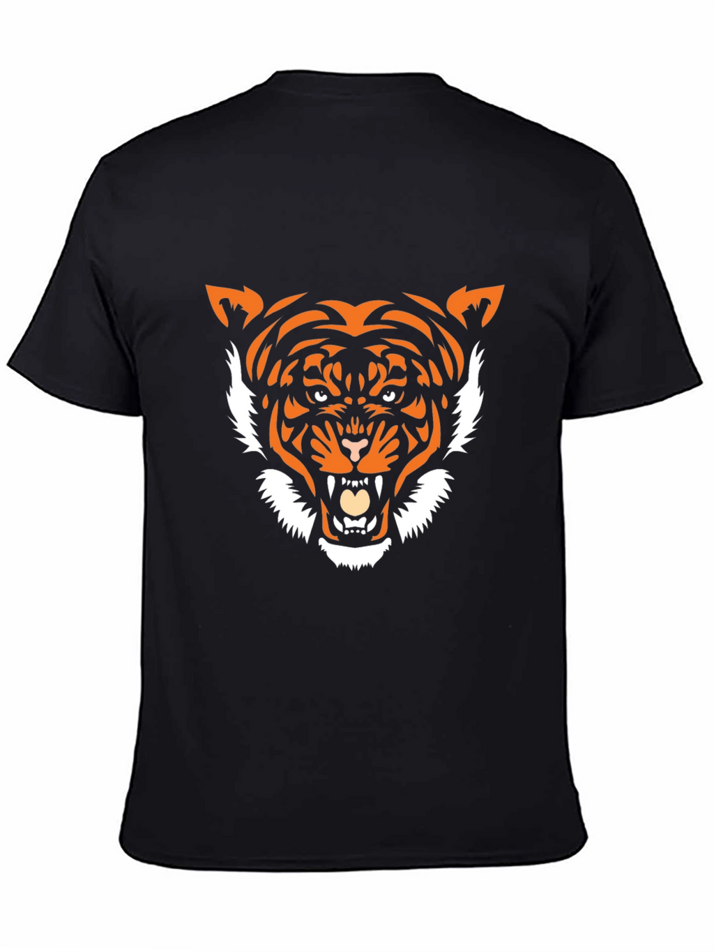 Tiger Graphic Print Crew Neck T-Shirt - Bold Style