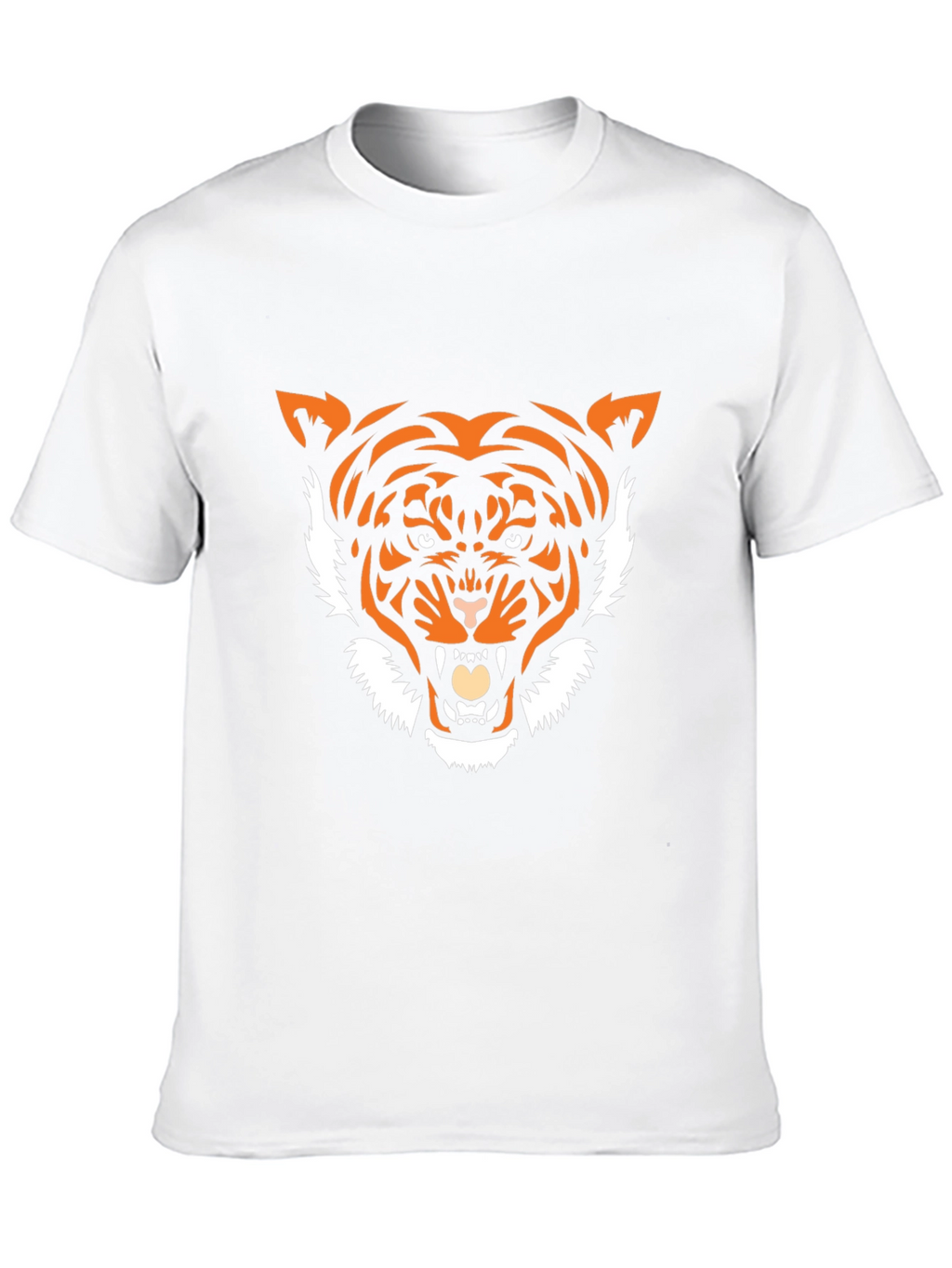 Tiger Graphic Print Crew Neck T-Shirt - Bold Style