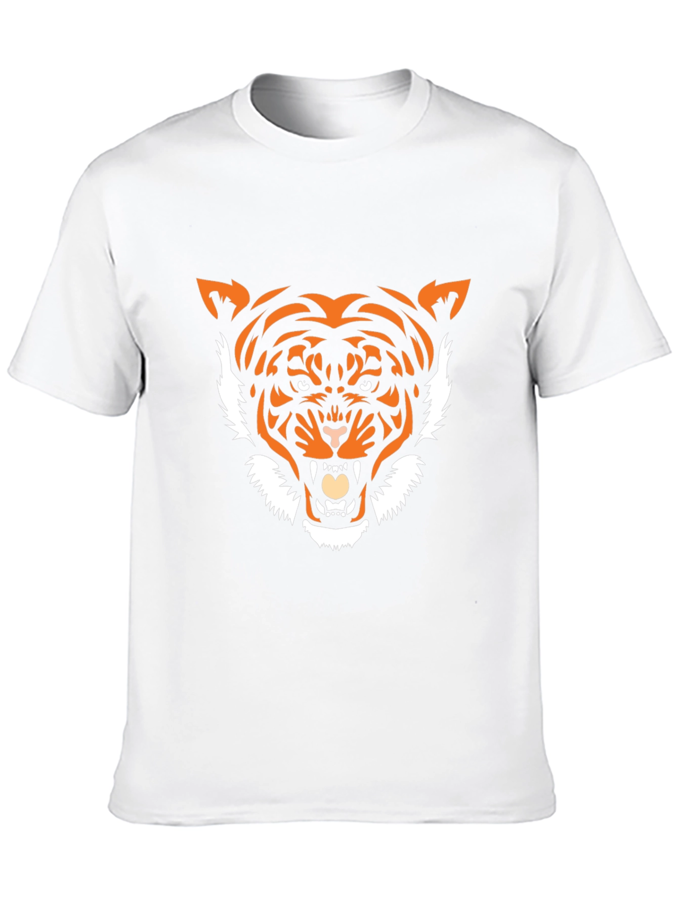 Tiger Graphic Print Crew Neck T-Shirt - Bold Style