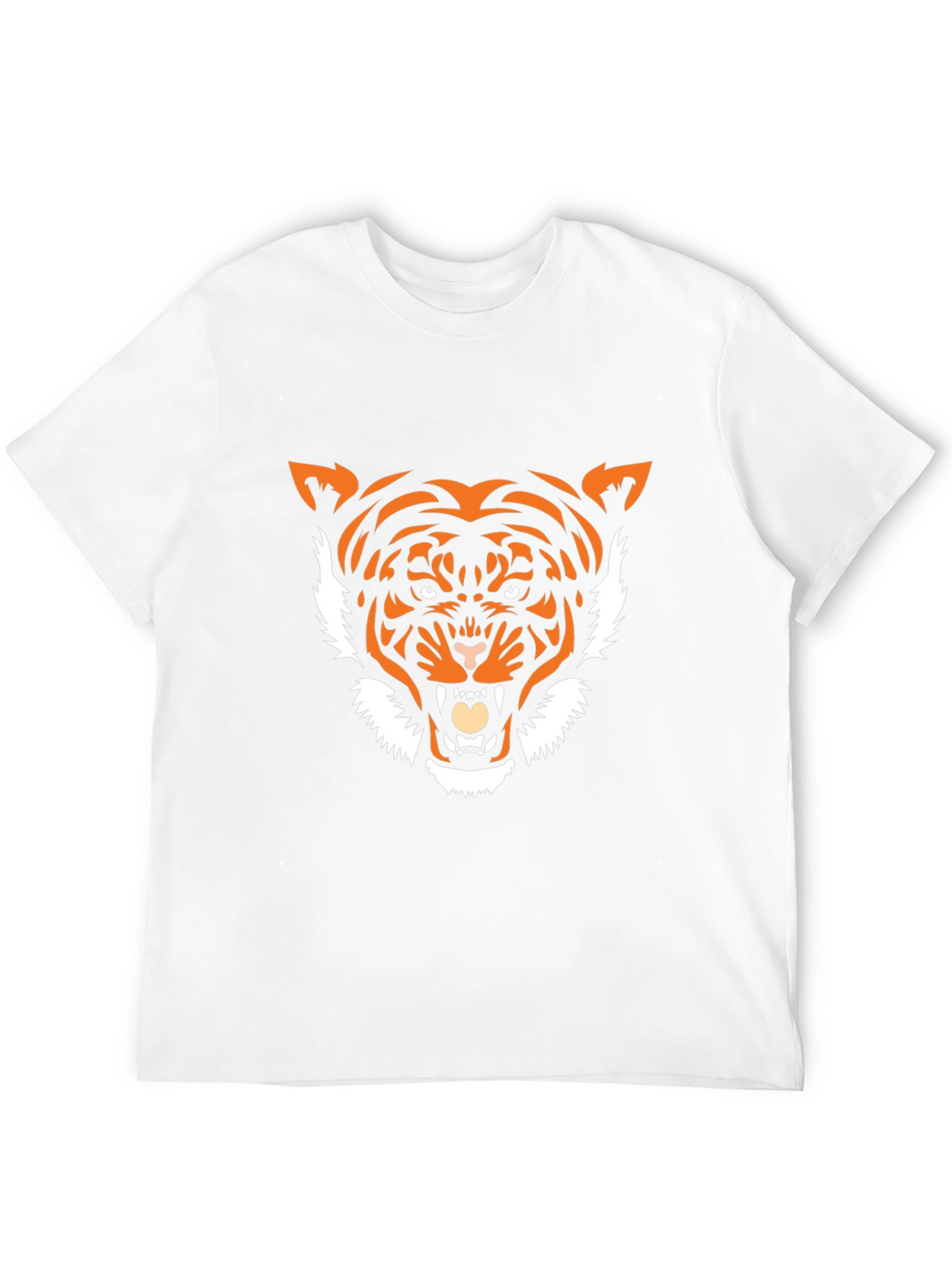Tiger Graphic Print Crew Neck T-Shirt - Bold Style