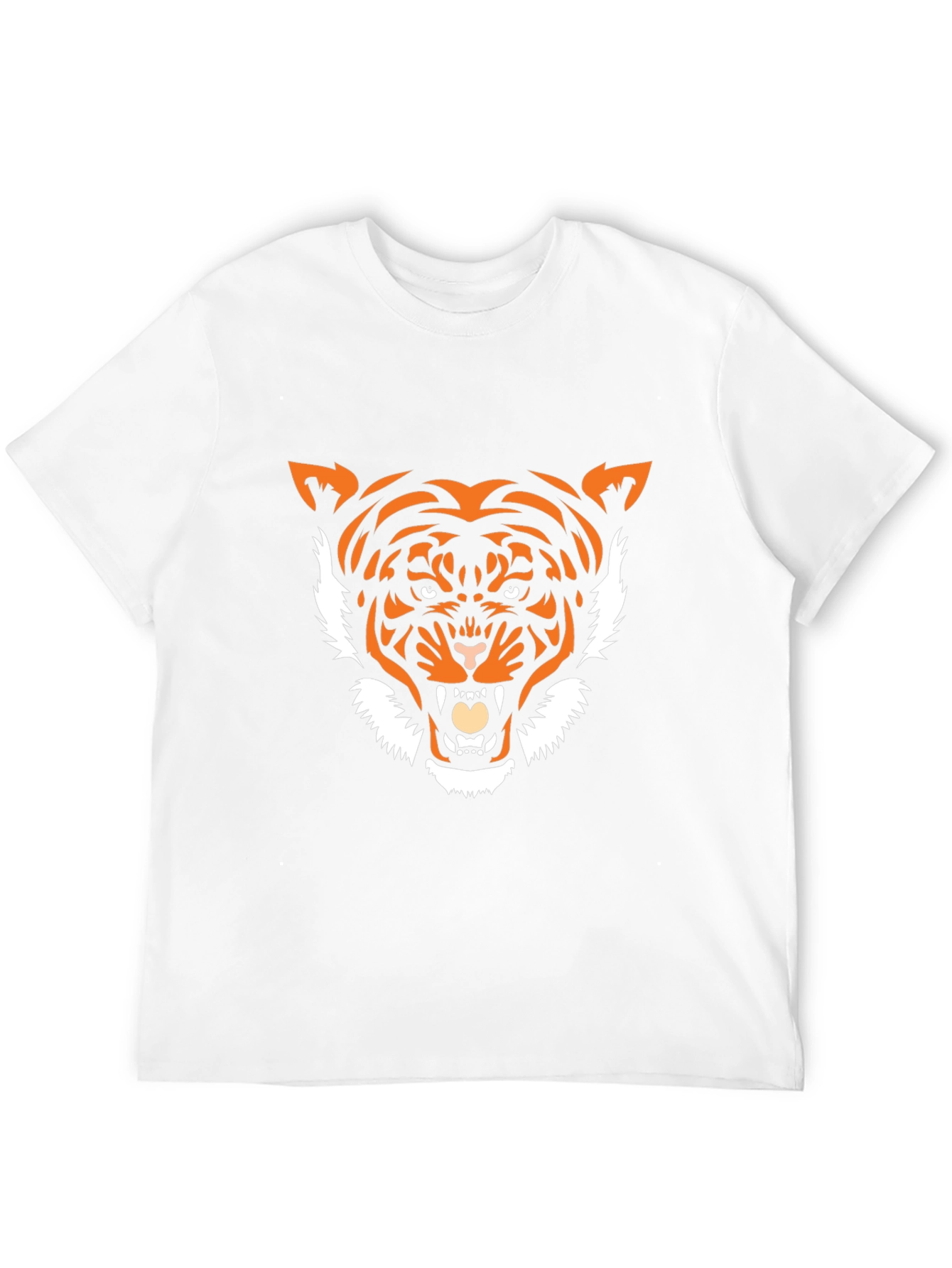 Tiger Graphic Print Crew Neck T-Shirt - Bold Style