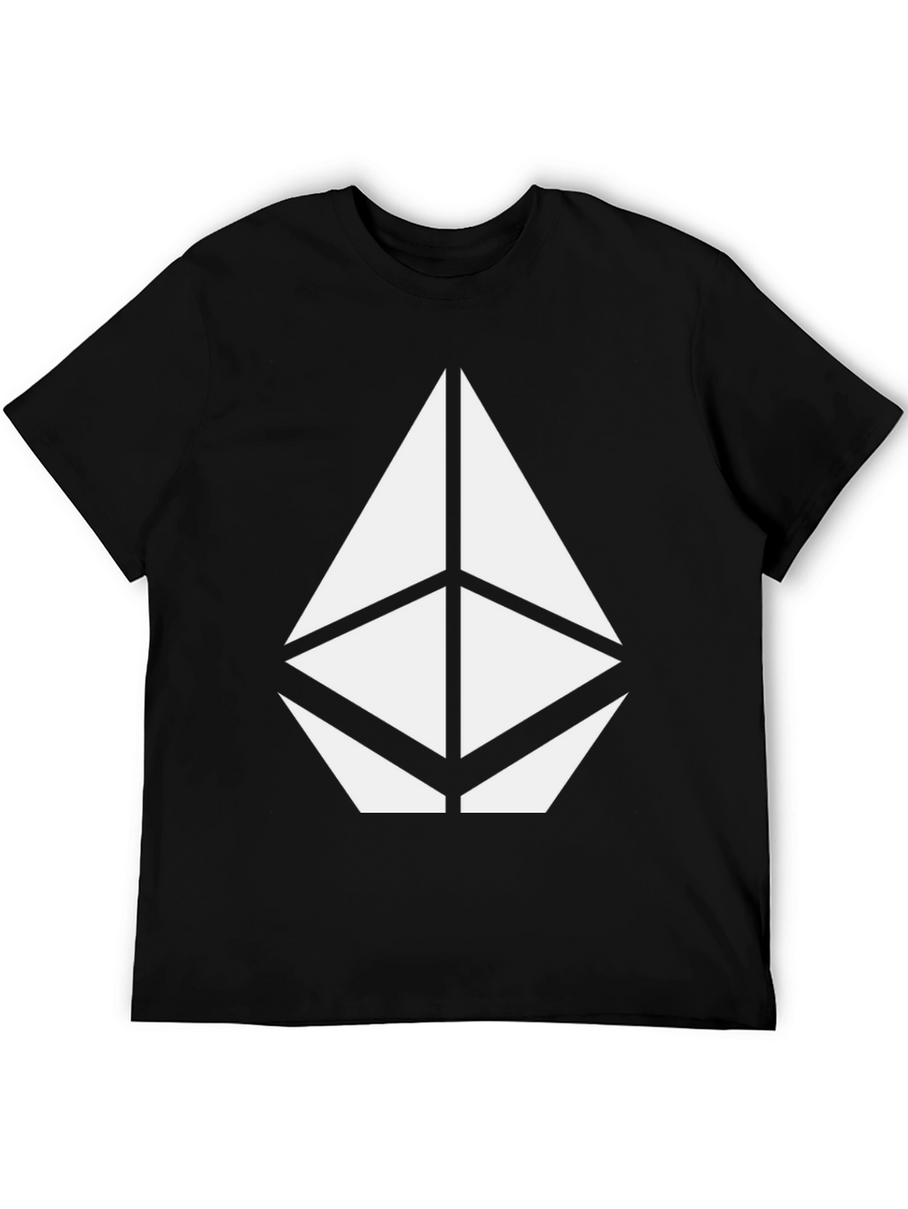 Geometric Tee - Modern Graphic Print Black T-Shirt