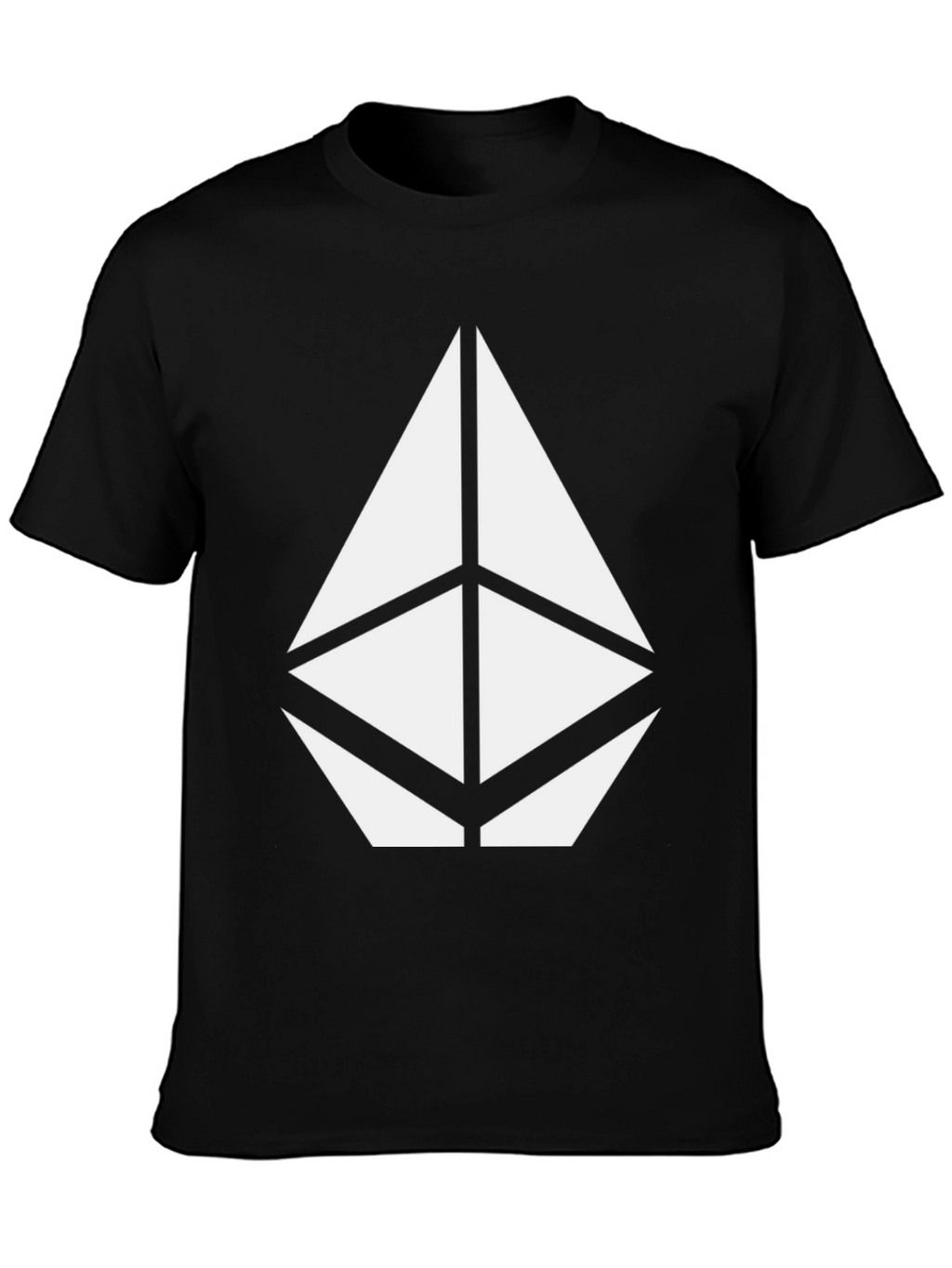 Geometric Tee - Modern Graphic Print Black T-Shirt