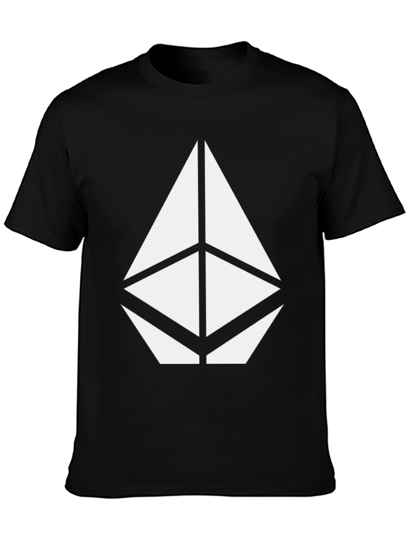 Geometric Tee - Modern Graphic Print Black T-Shirt