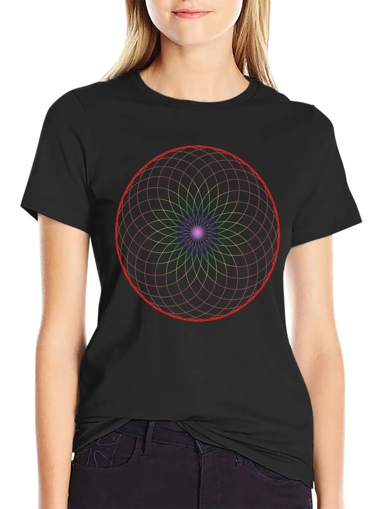 Fibonacci Dual Spiral Timeless Short Sleeve Tee – Comfy And Minimalist Design