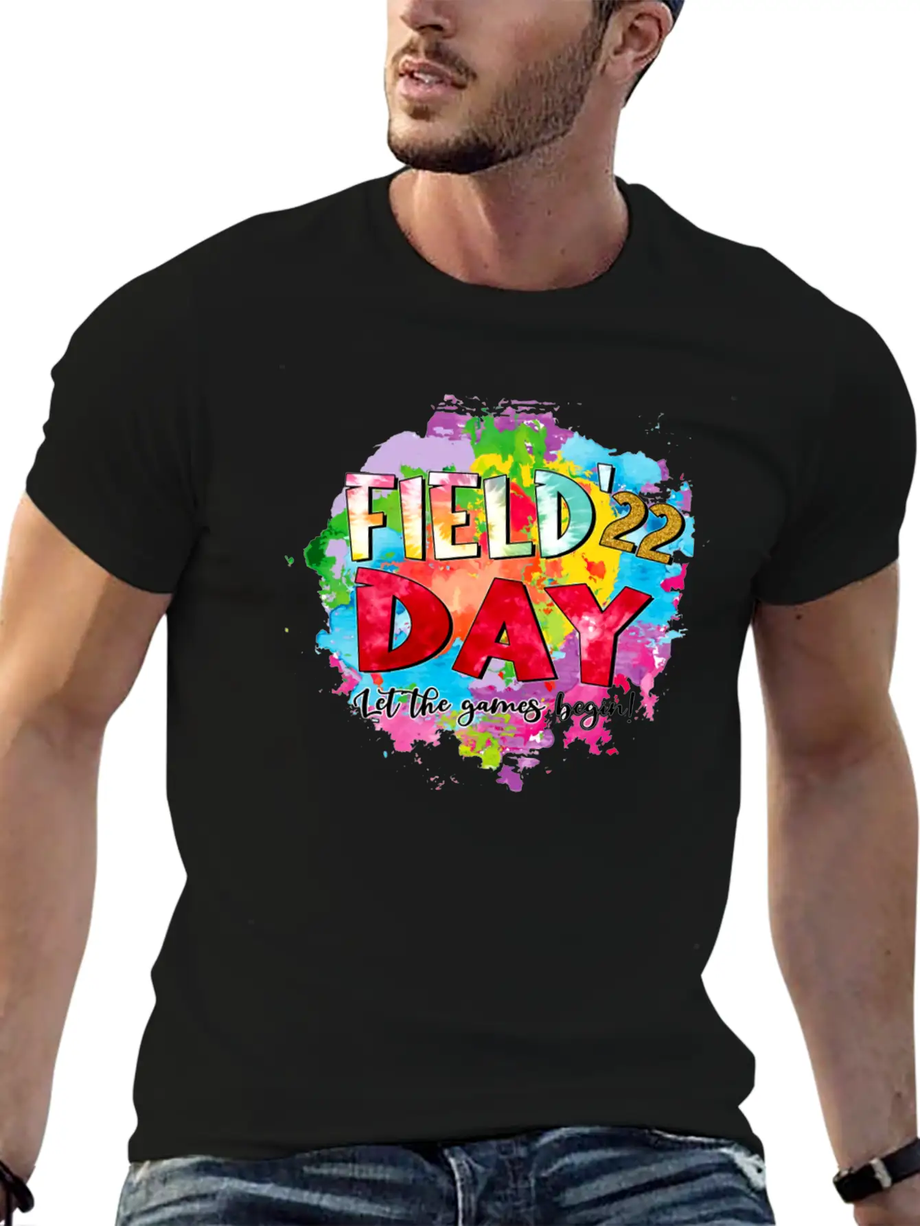 FIELD DAY Let The Games Begin Breathable Soft Cotton T-Shirt – Timeless Casual Look