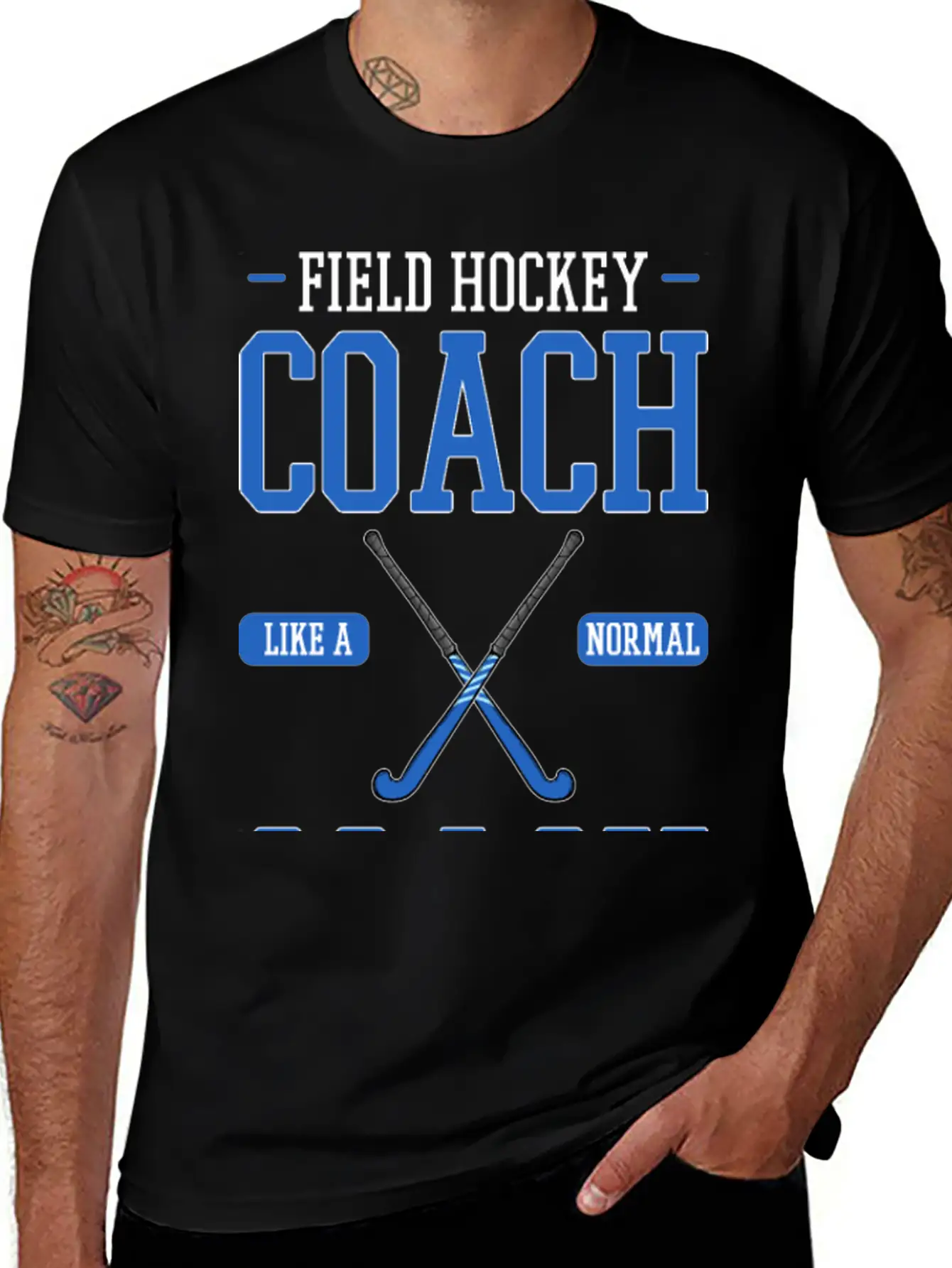 Field Hockey Coach Like A Normal Coach But Louder Breathable Graphic T-Shirt – Perfect For Casual Days