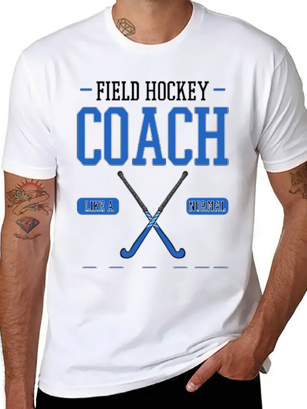 Field Hockey Coach Like A Normal Coach But Louder Breathable Graphic T-Shirt – Perfect For Casual Days