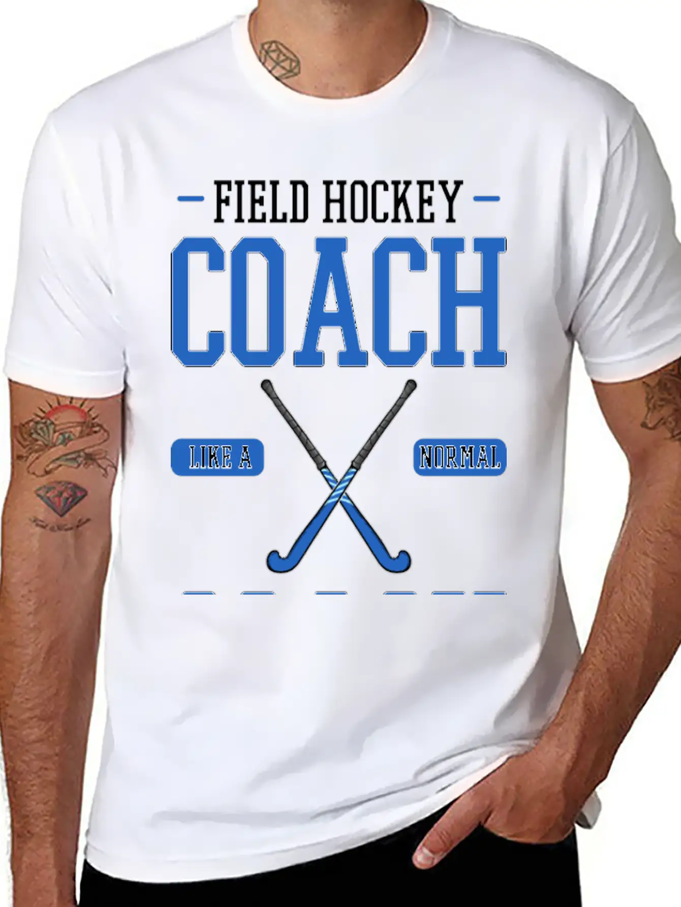 Field Hockey Coach Like A Normal Coach But Louder Breathable Graphic T-Shirt – Perfect For Casual Days