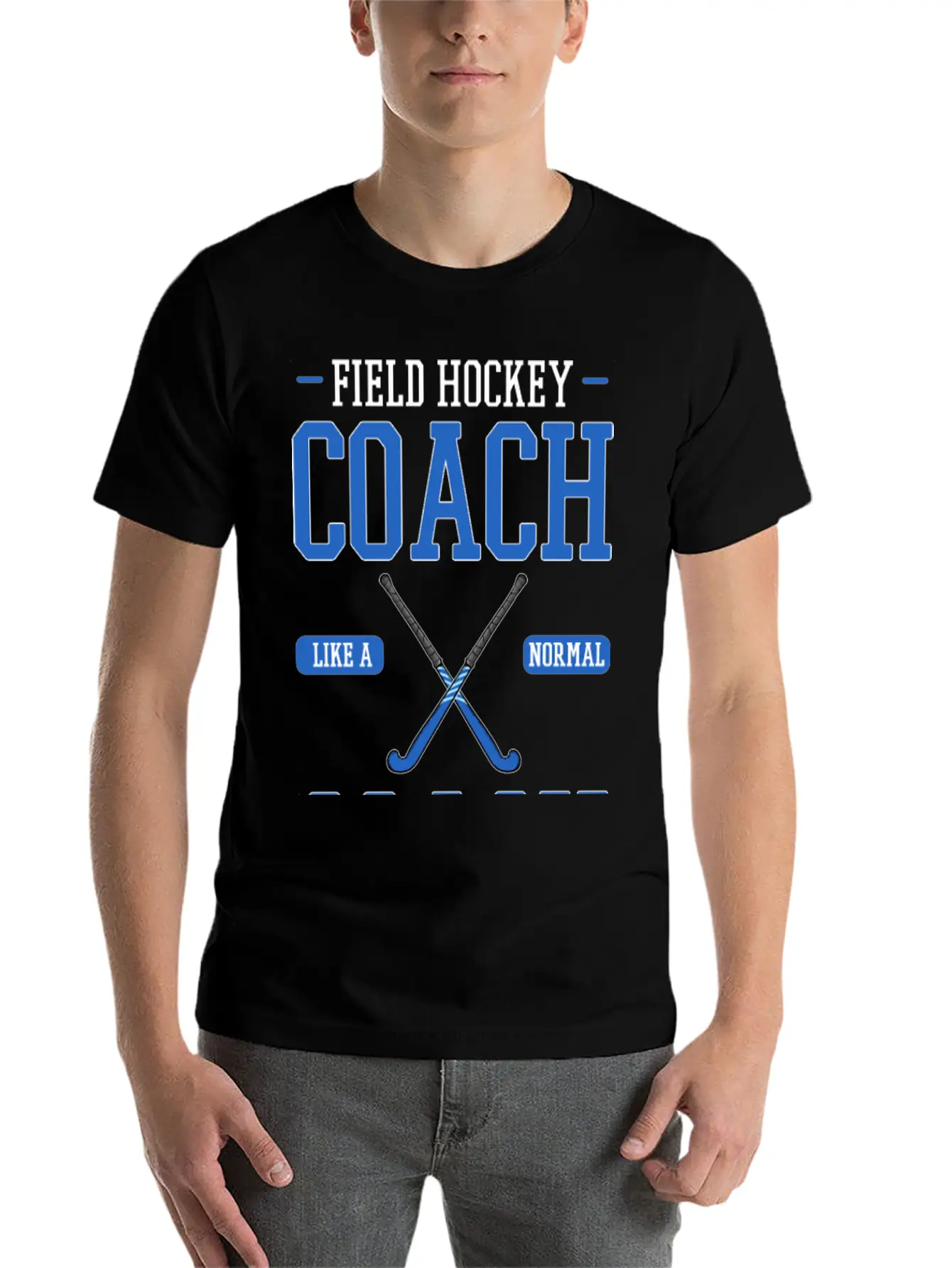 Field Hockey Coach Like A Normal Coach But Louder Breathable Graphic T-Shirt – Perfect For Casual Days