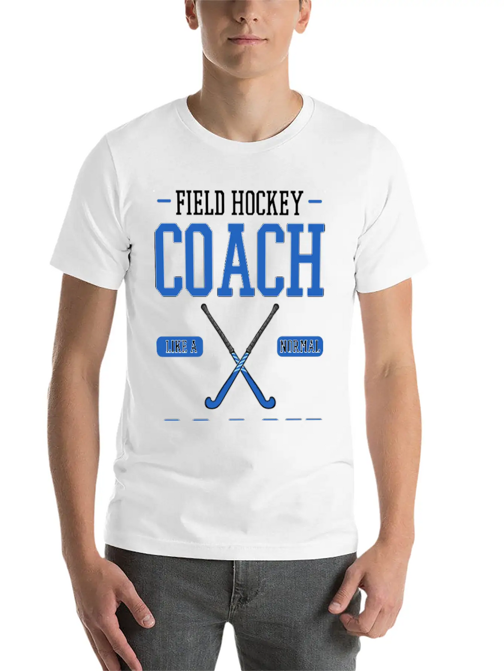 Field Hockey Coach Like A Normal Coach But Louder Breathable Graphic T-Shirt – Perfect For Casual Days