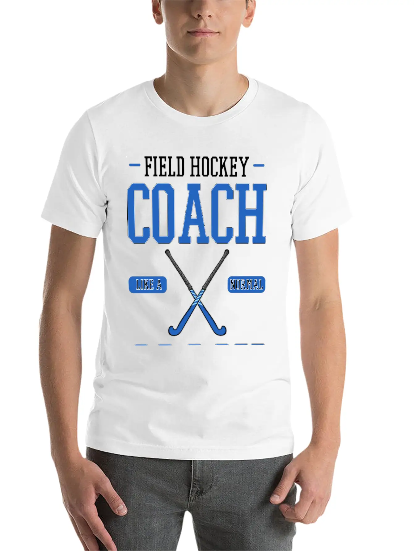 Field Hockey Coach Like A Normal Coach But Louder Breathable Graphic T-Shirt – Perfect For Casual Days