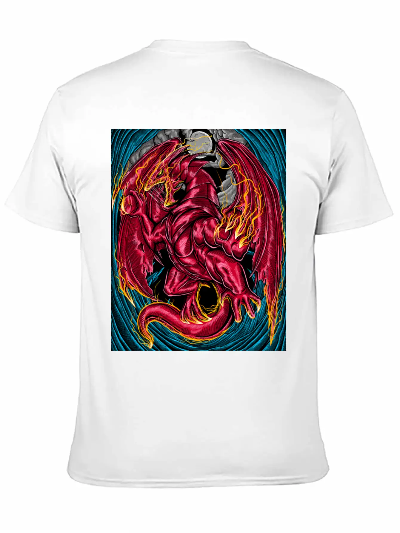 Fiery Red Dragon Breathable Graphic T-Shirt – Perfect For Casual Days