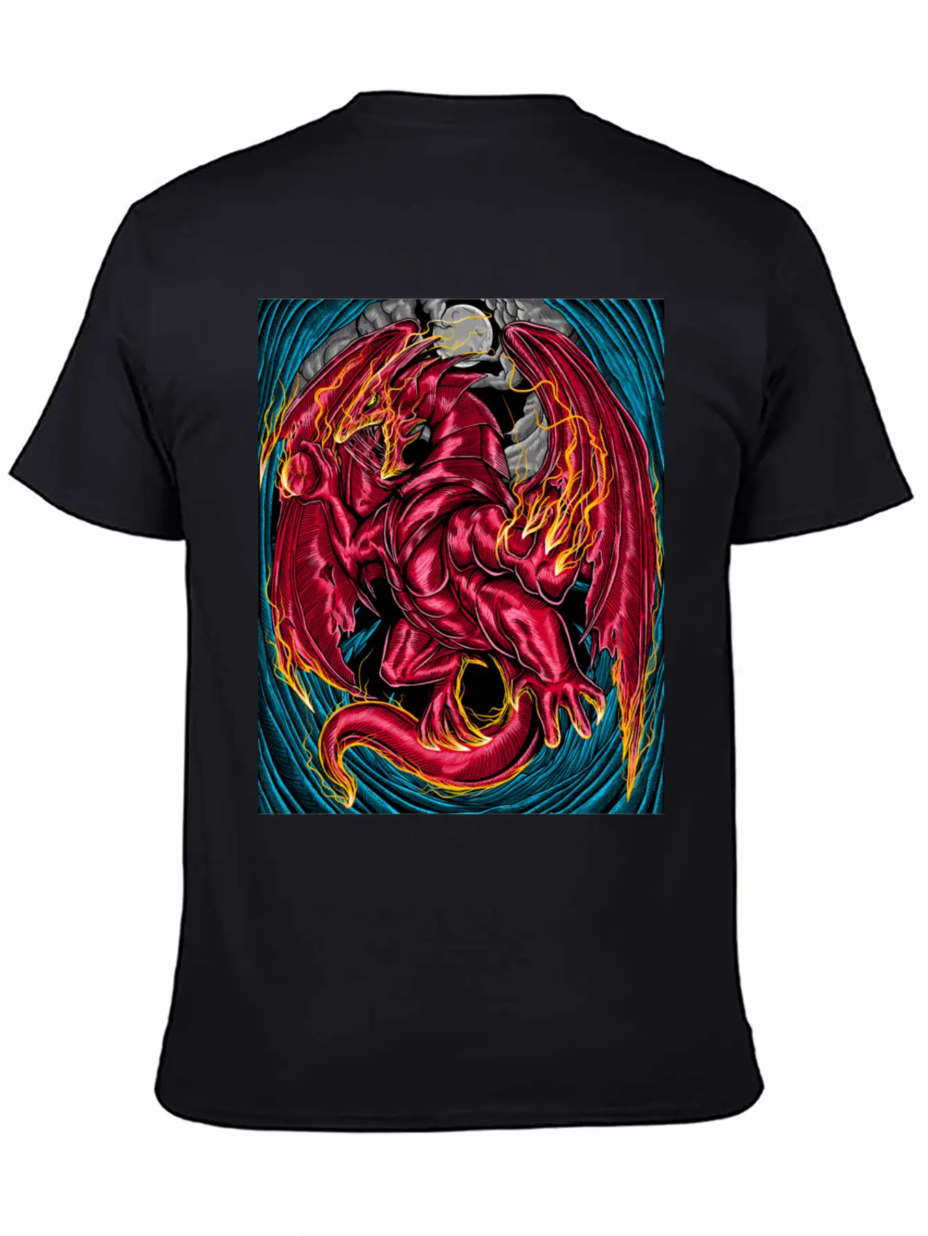 Fiery Red Dragon Breathable Graphic T-Shirt – Perfect For Casual Days