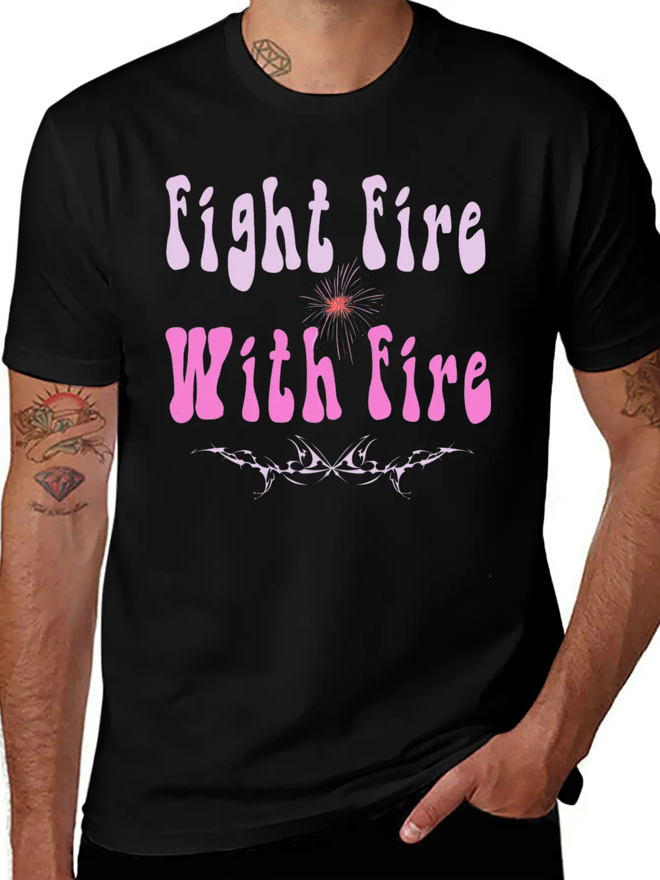 FIGHT FIRE WITH FIRE Timeless Short Sleeve Tee – Comfy And Minimalist Design