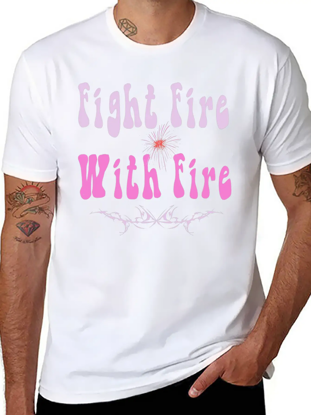 FIGHT FIRE WITH FIRE Timeless Short Sleeve Tee – Comfy And Minimalist Design