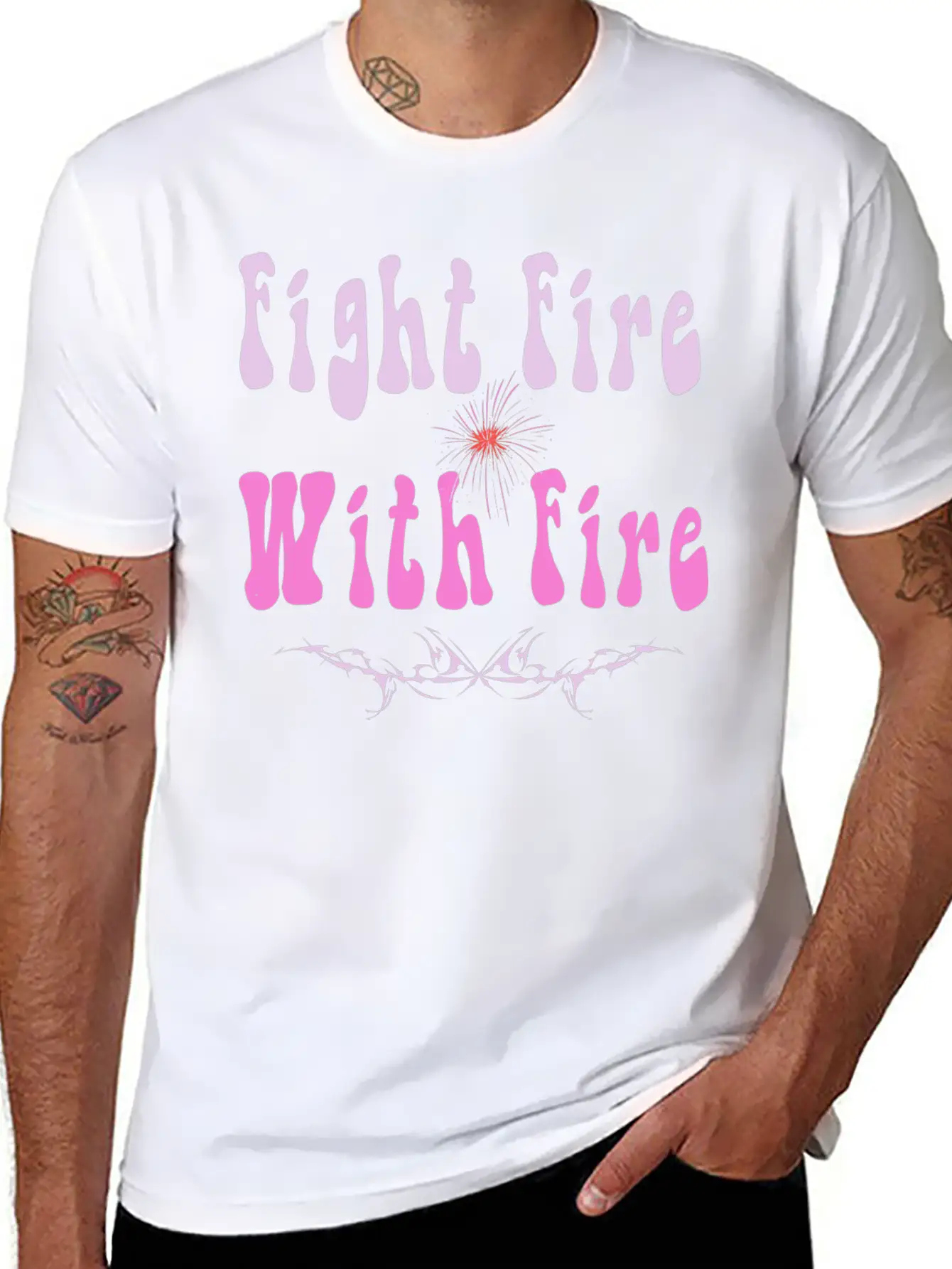 FIGHT FIRE WITH FIRE Timeless Short Sleeve Tee – Comfy And Minimalist Design