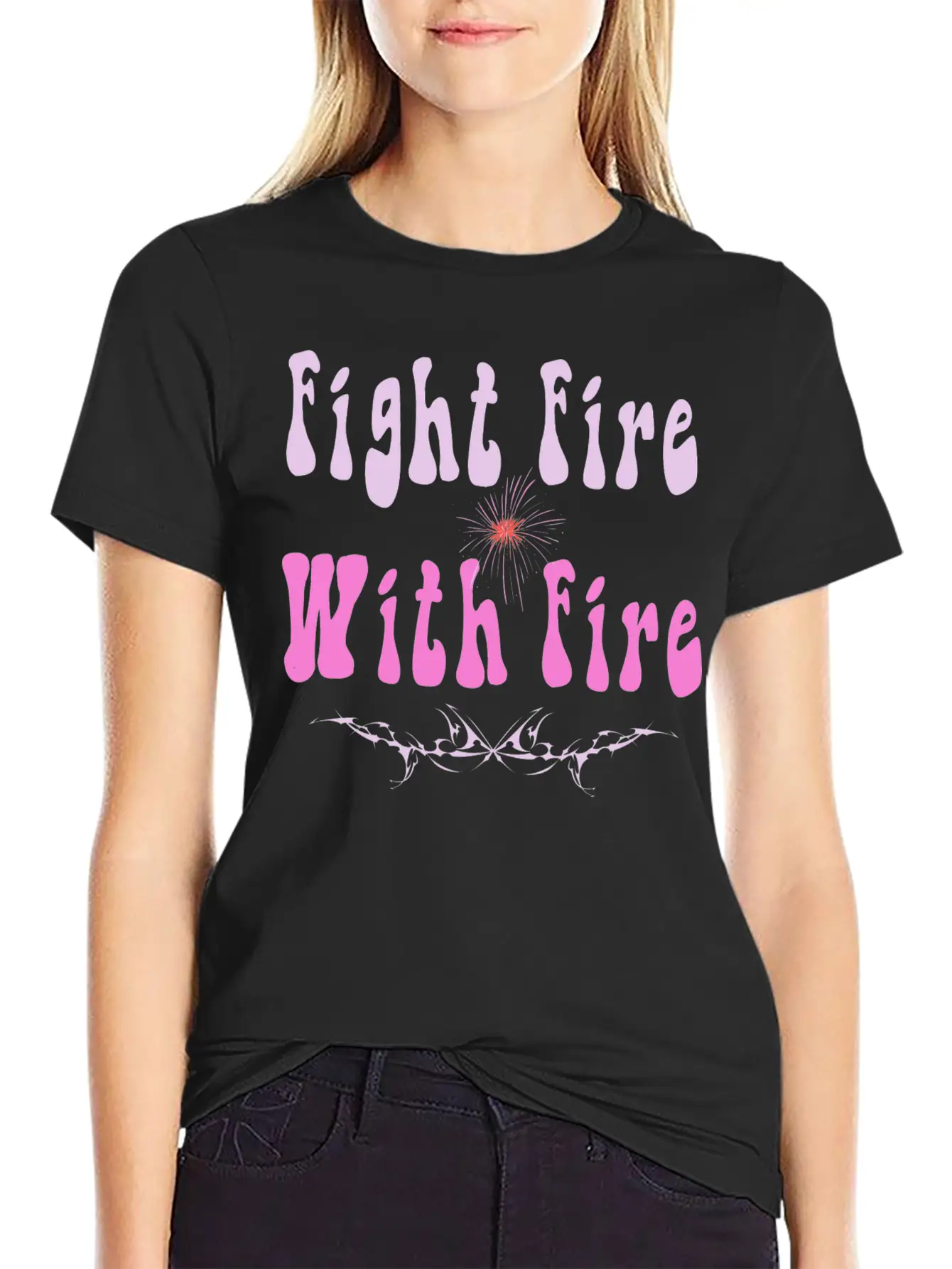 FIGHT FIRE WITH FIRE Timeless Short Sleeve Tee – Comfy And Minimalist Design
