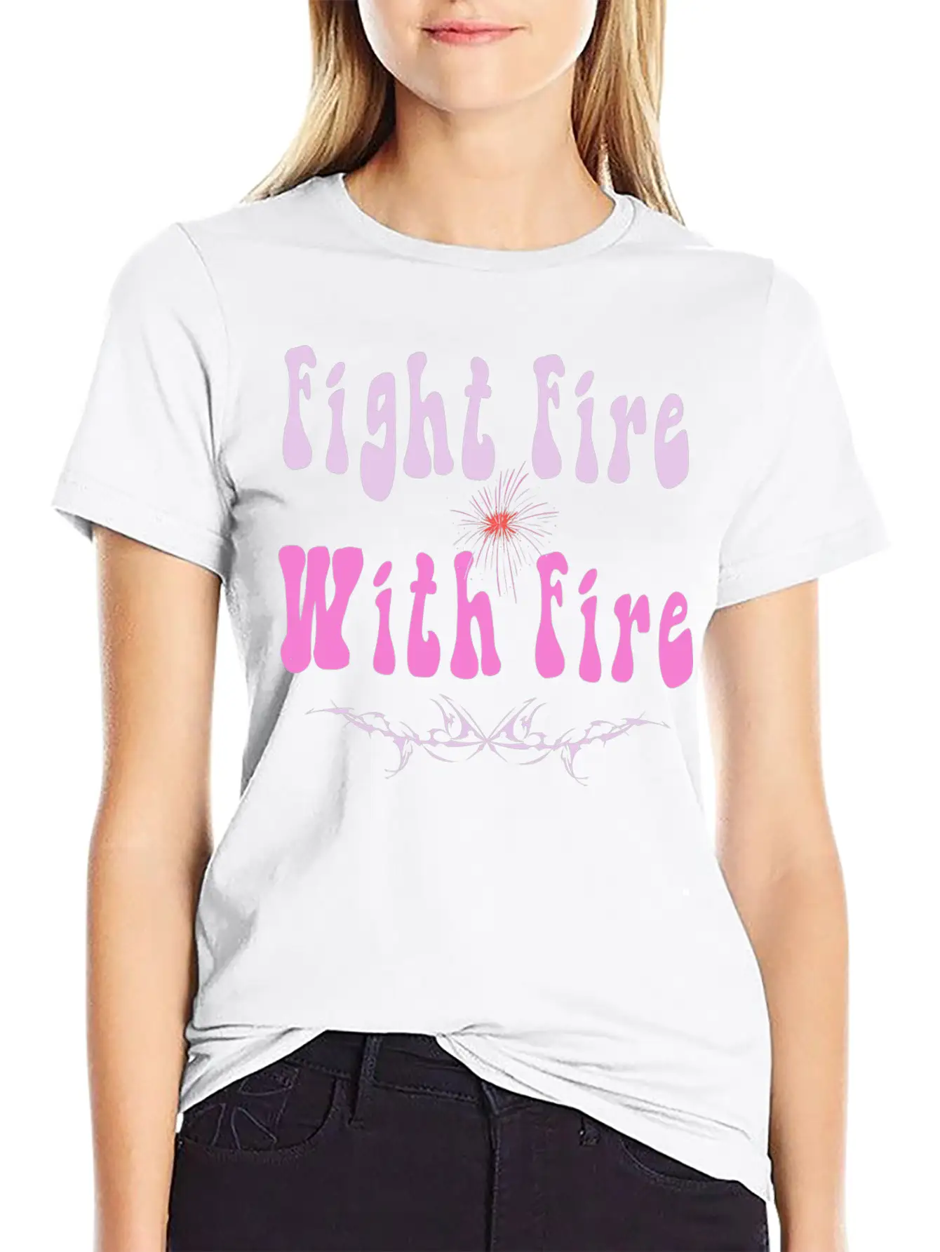 FIGHT FIRE WITH FIRE Timeless Short Sleeve Tee – Comfy And Minimalist Design