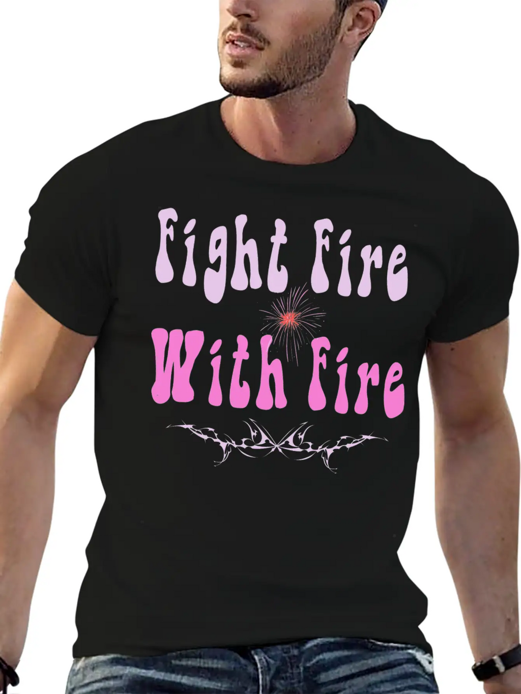 FIGHT FIRE WITH FIRE Timeless Short Sleeve Tee – Comfy And Minimalist Design