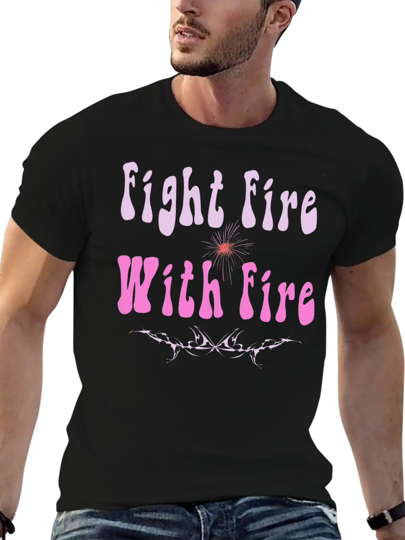 FIGHT FIRE WITH FIRE Timeless Short Sleeve Tee – Comfy And Minimalist Design