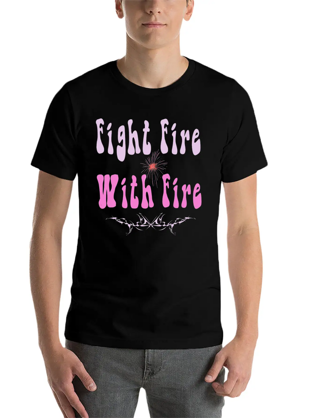 FIGHT FIRE WITH FIRE Timeless Short Sleeve Tee – Comfy And Minimalist Design