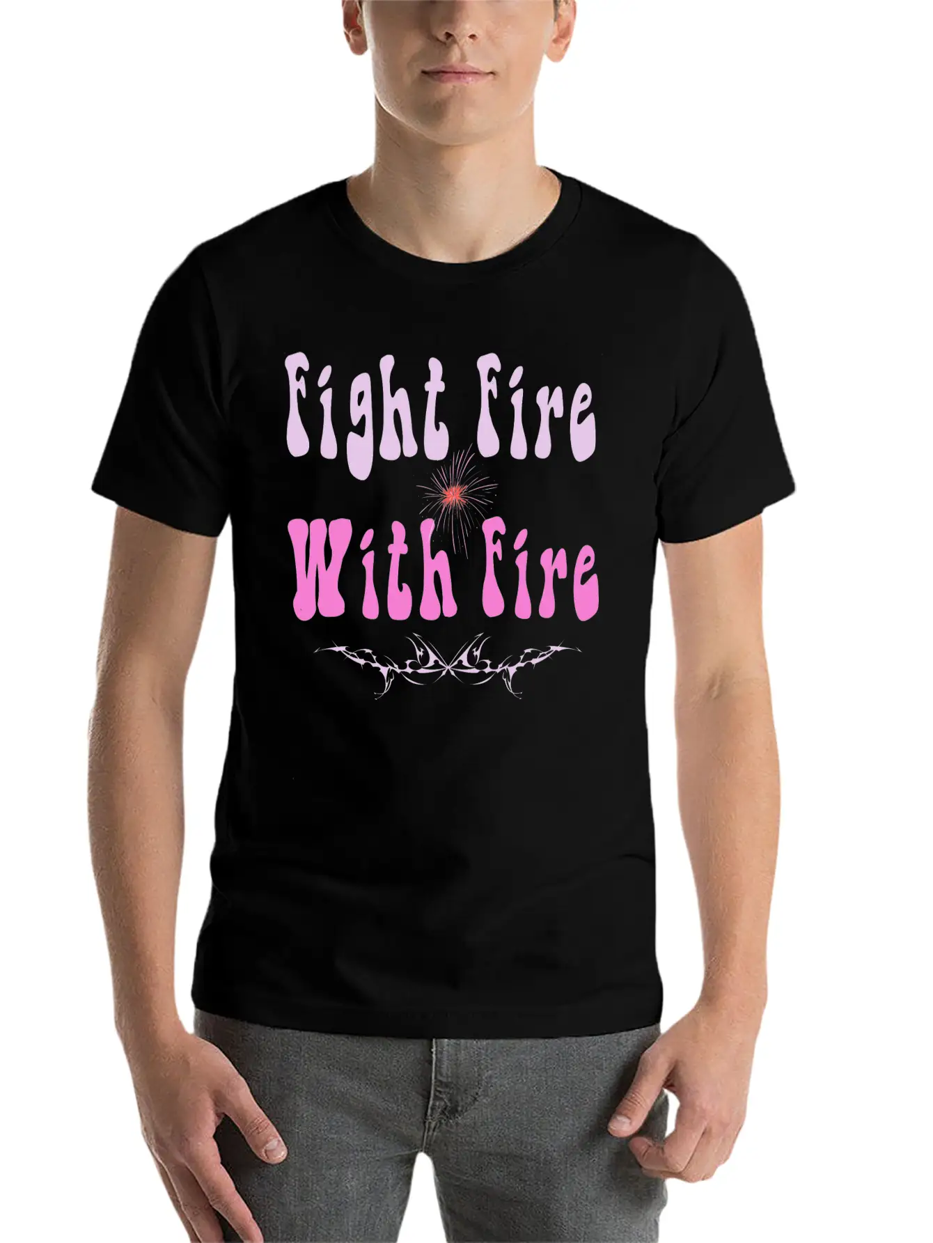 FIGHT FIRE WITH FIRE Timeless Short Sleeve Tee – Comfy And Minimalist Design