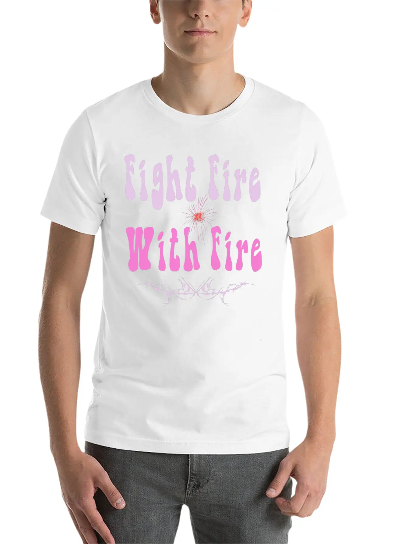 FIGHT FIRE WITH FIRE Timeless Short Sleeve Tee – Comfy And Minimalist Design