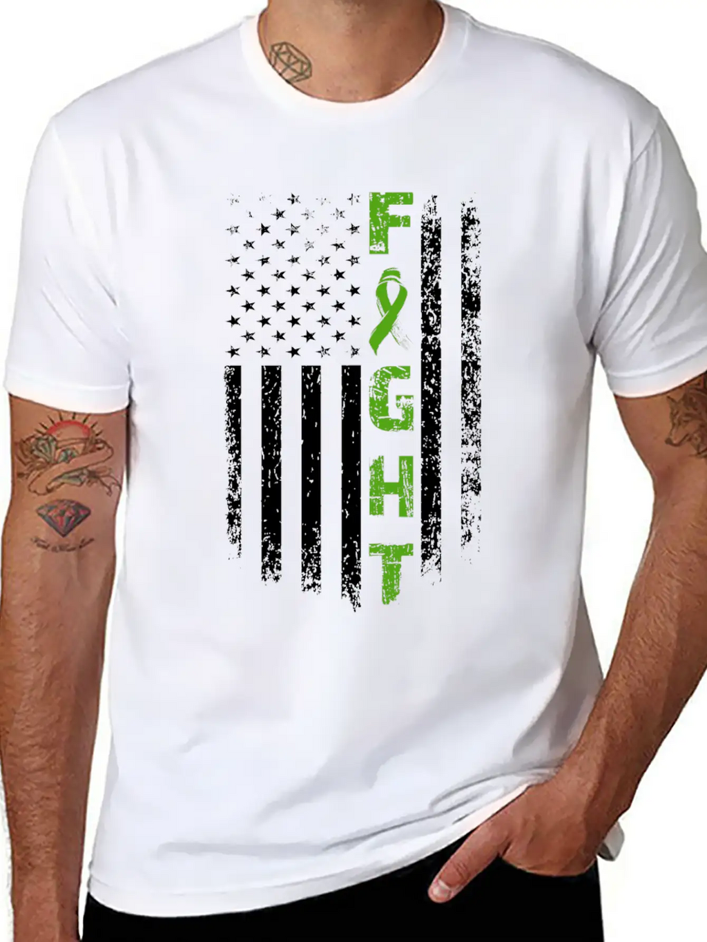 Fight Mental Health Awareness Flag Unisex Casual T-Shirt – Clean Design For Daily Comfort