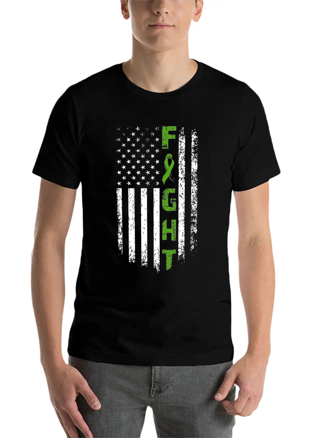 Fight Mental Health Awareness Flag Unisex Casual T-Shirt – Clean Design For Daily Comfort