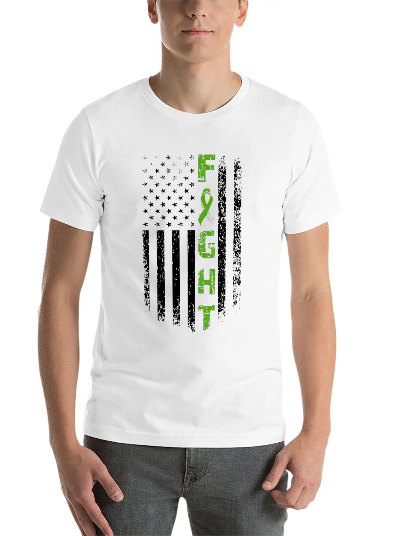 Fight Mental Health Awareness Flag Unisex Casual T-Shirt – Clean Design For Daily Comfort