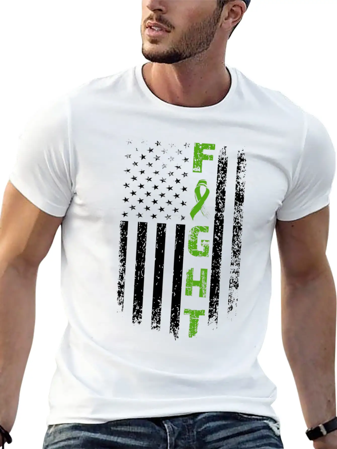Fight Mental Health Awareness Flag Unisex Casual T-Shirt – Clean Design For Daily Comfort