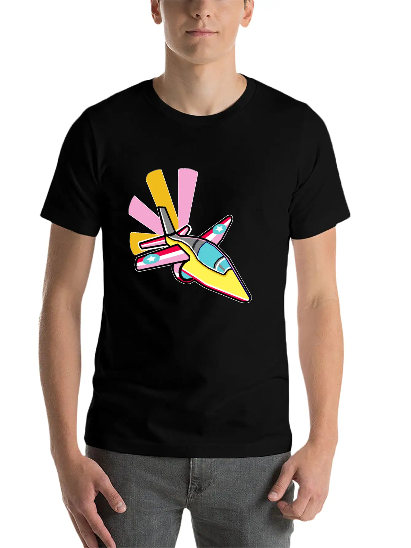 Fighter Jet Relaxed Everyday Tee – Lightweight And Durable Cotton