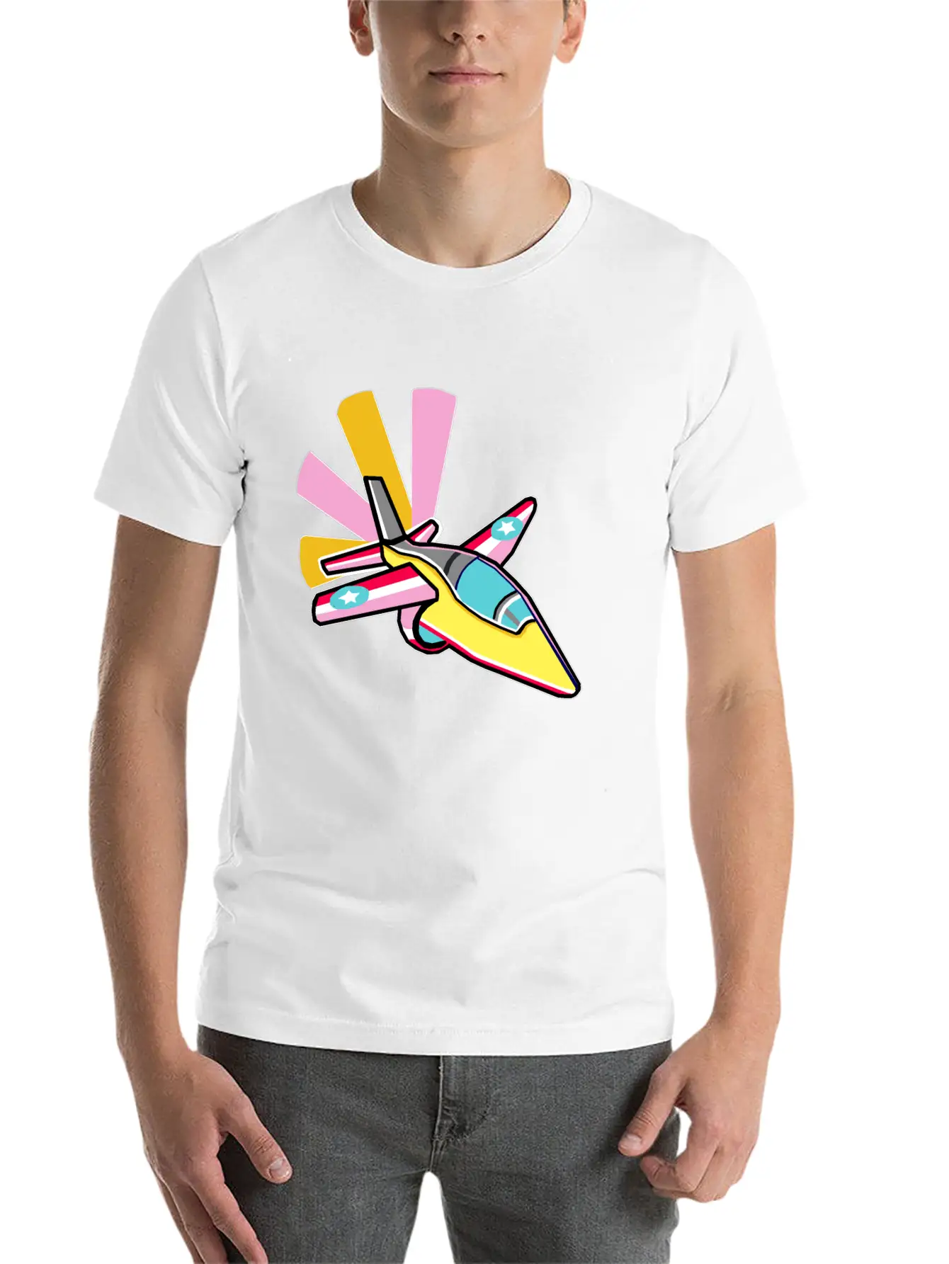 Fighter Jet Relaxed Everyday Tee – Lightweight And Durable Cotton