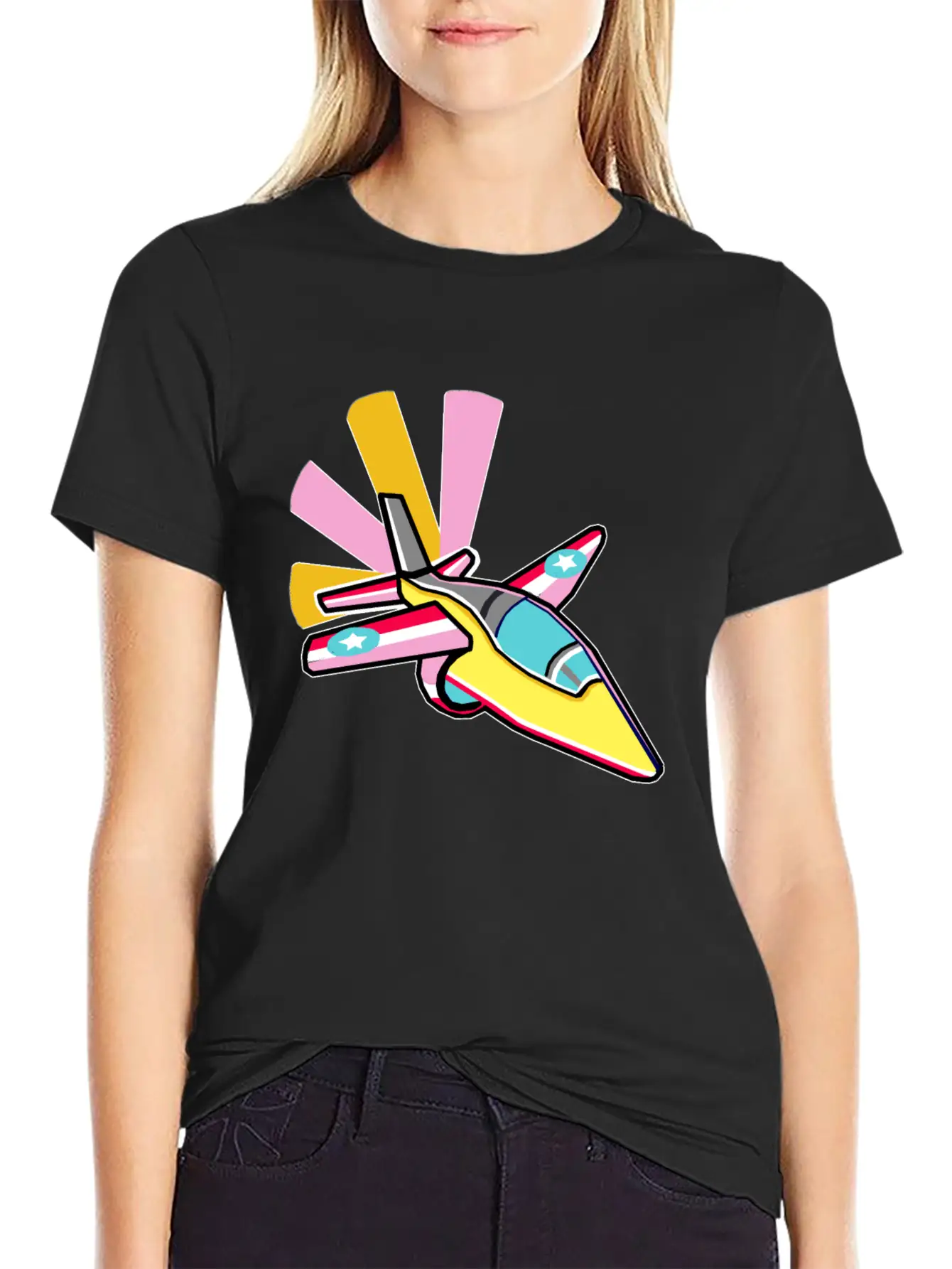 Fighter Jet Relaxed Everyday Tee – Lightweight And Durable Cotton