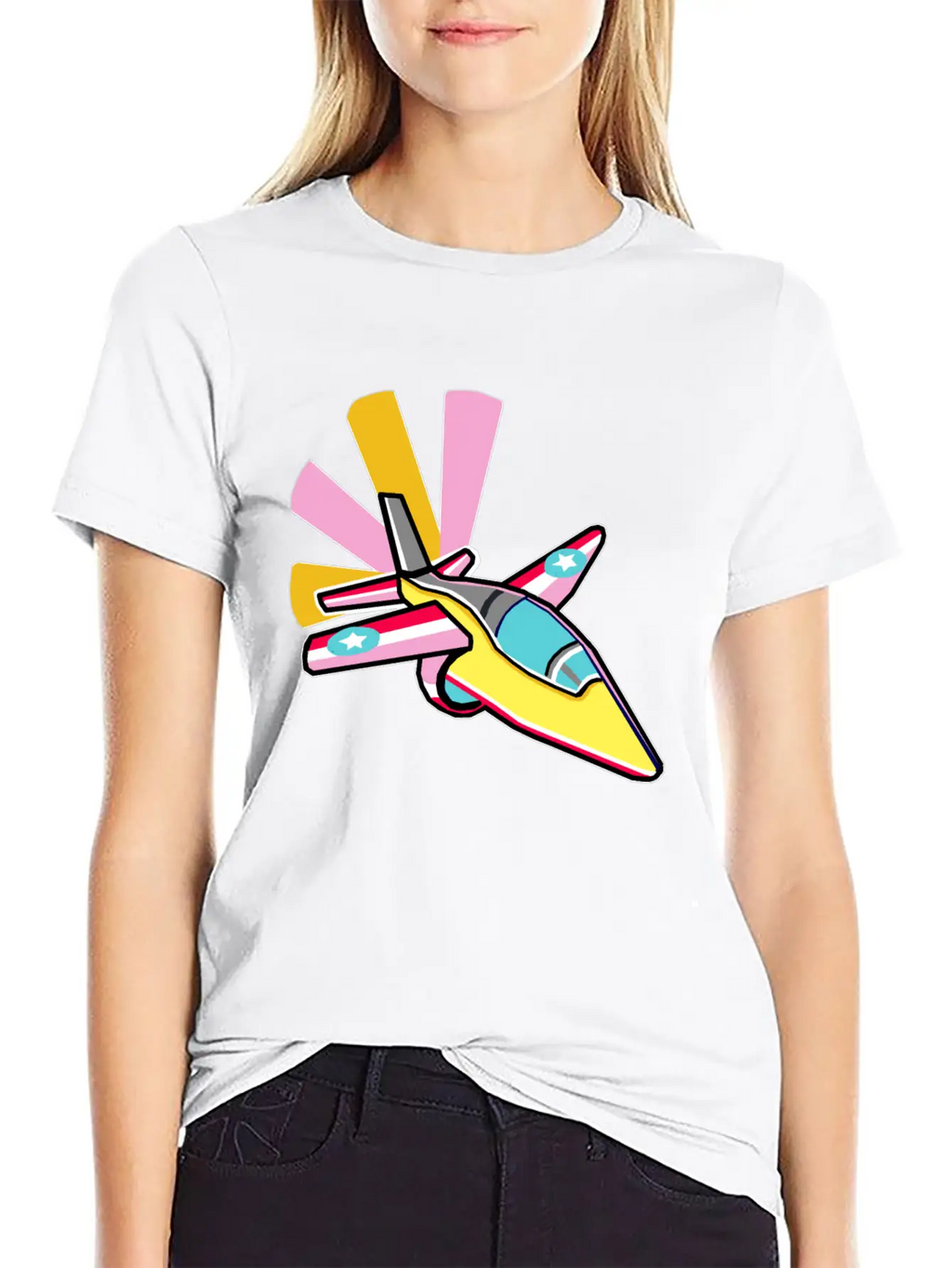 Fighter Jet Relaxed Everyday Tee – Lightweight And Durable Cotton