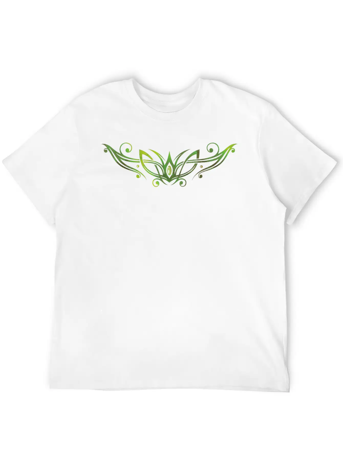 Filigree Tribal With Gemstone. Watercolor, Green. Unisex Casual T-Shirt – Clean Design For Daily Comfort