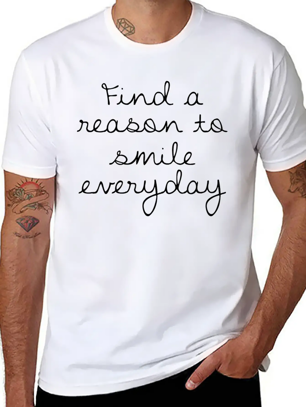 Find A Reason To Smile Everyday Classic Cotton Tee – Unisex Comfort For Any Season
