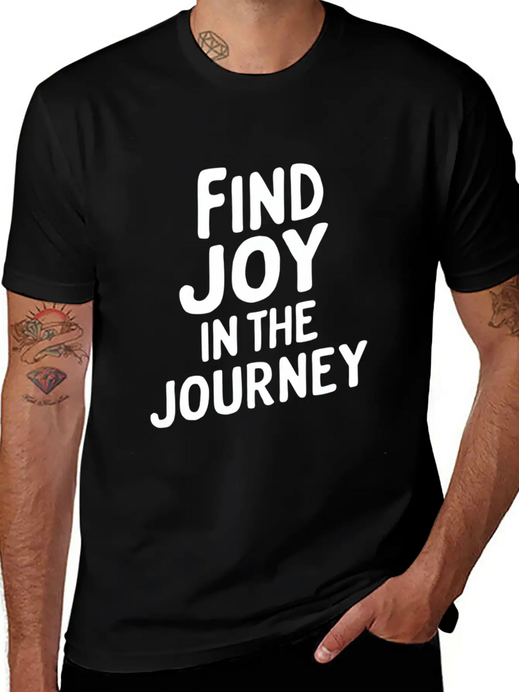 Find Joy In The Journey Inspiration Relaxed Everyday Tee – Lightweight And Durable Cotton