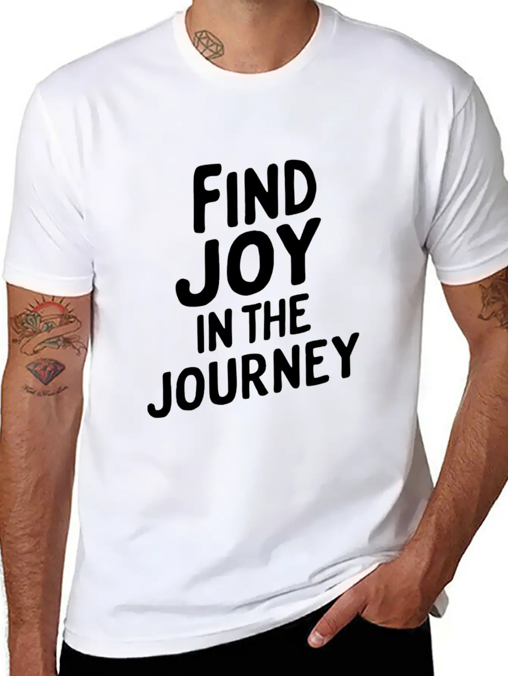 Find Joy In The Journey Inspiration Relaxed Everyday Tee – Lightweight And Durable Cotton