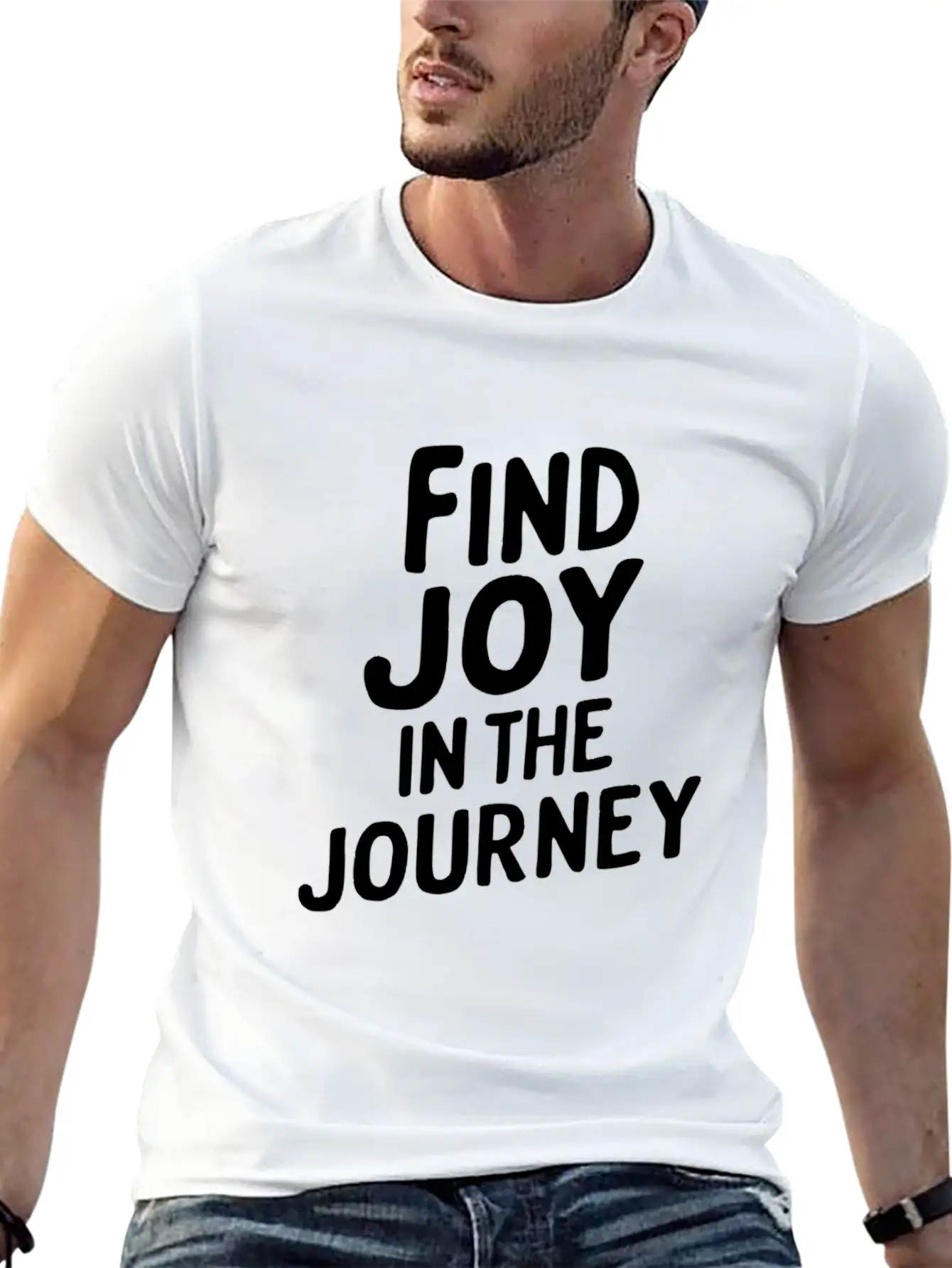 Find Joy In The Journey Inspiration Relaxed Everyday Tee – Lightweight And Durable Cotton
