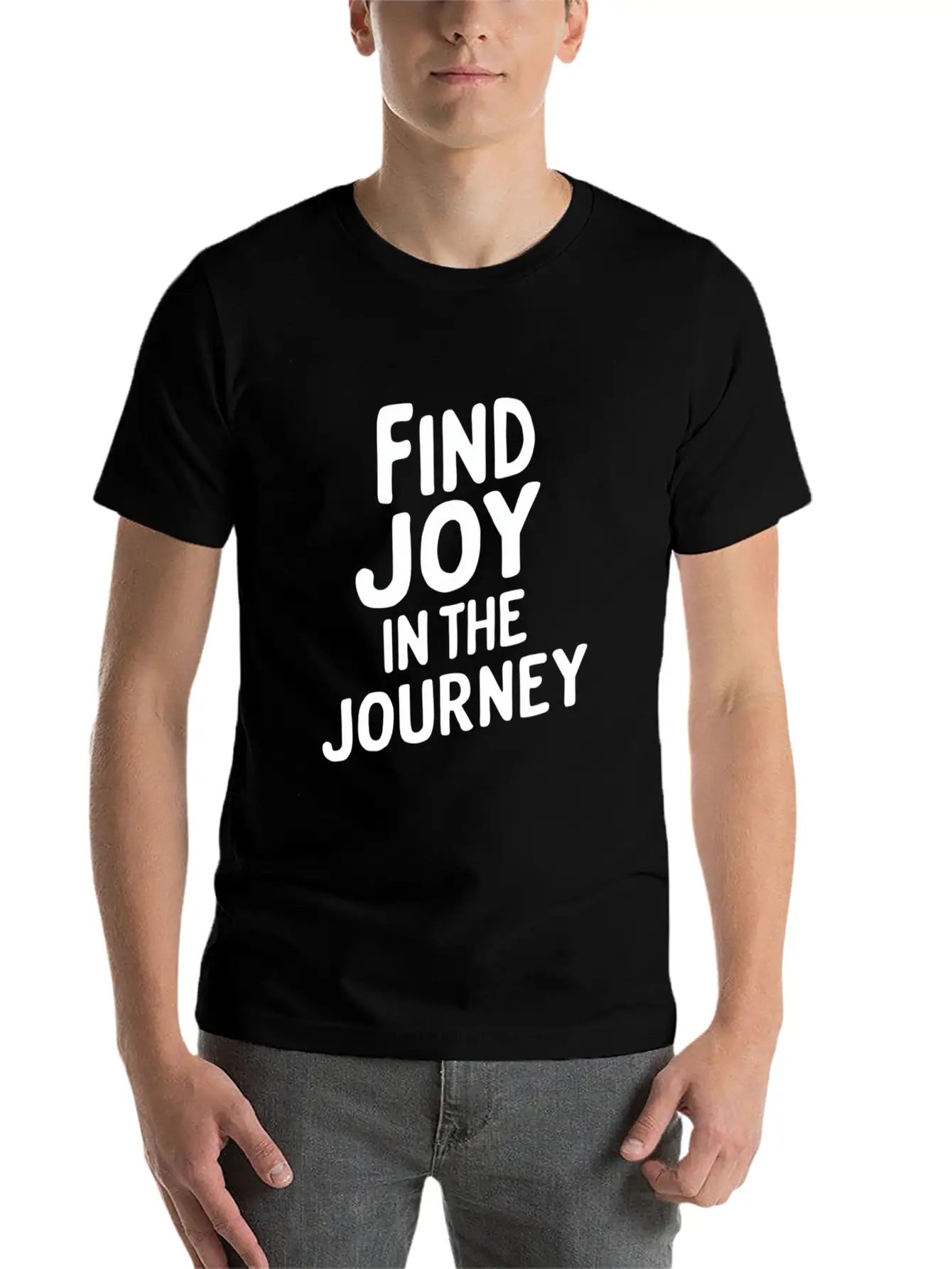Find Joy In The Journey Inspiration Relaxed Everyday Tee – Lightweight And Durable Cotton
