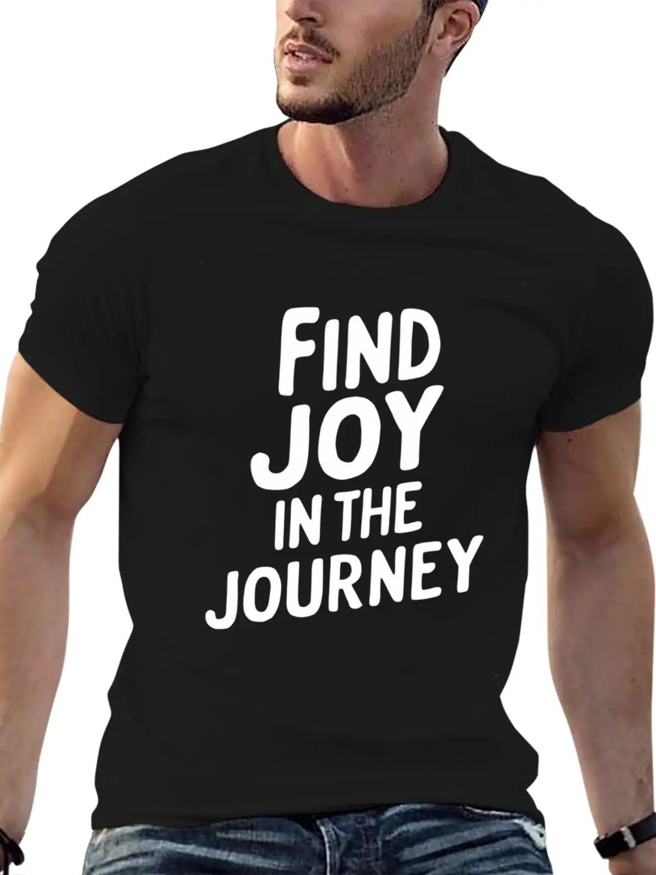 Find Joy In The Journey Inspiration Relaxed Everyday Tee – Lightweight And Durable Cotton