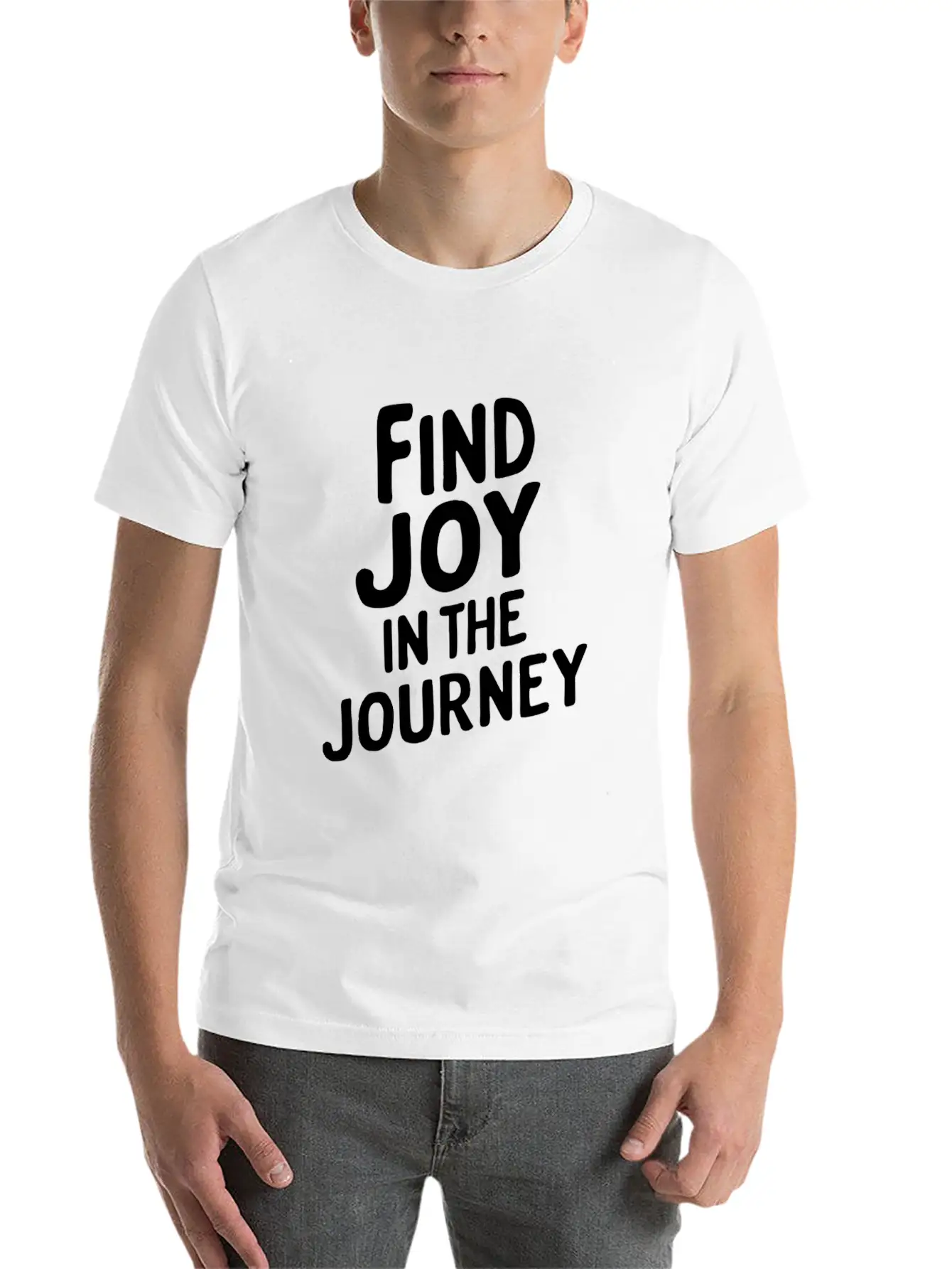 Find Joy In The Journey Inspiration Relaxed Everyday Tee – Lightweight And Durable Cotton