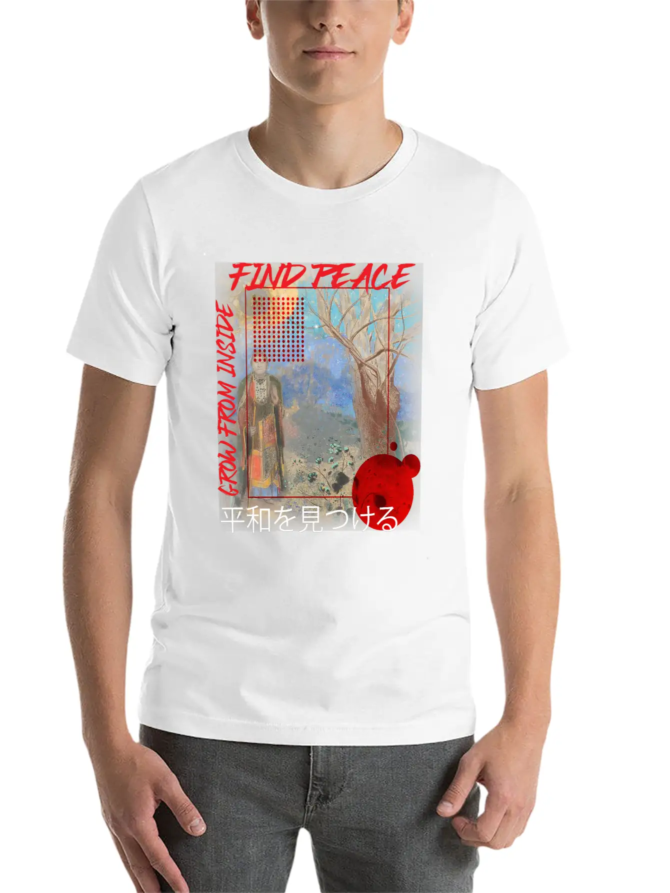 Find Peace Grow From Inside Classic Cotton Tee – Unisex Comfort For Any Season